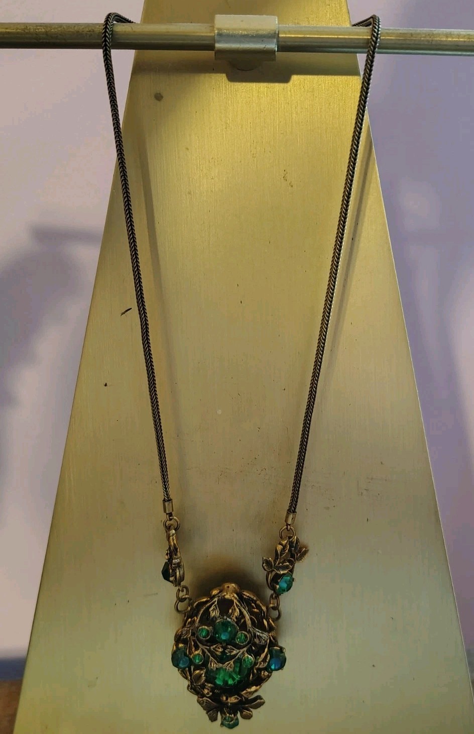 1940s Vintage Jewelry Set Necklace and Earrings. Butterfly and Bee Motiff.