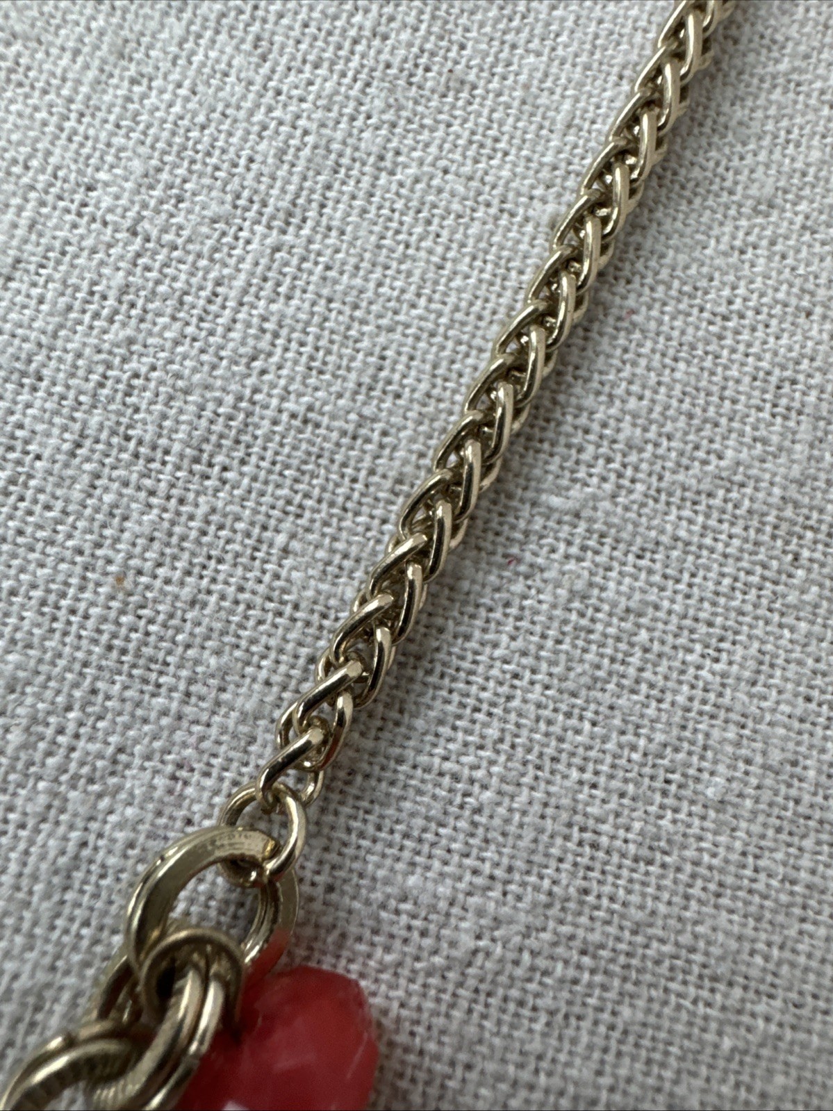 VALENTINES! pink red Gold Modernist Metal Jewelry y2k 1990s boho chunky necklace