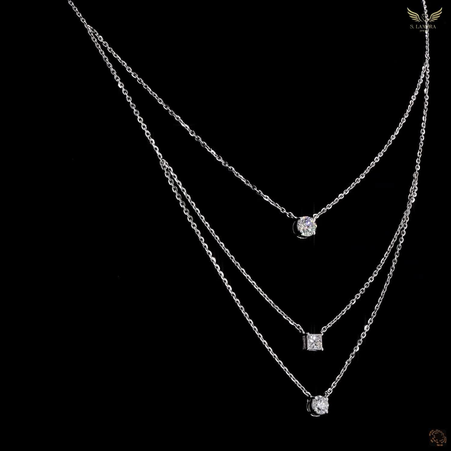 Lab Created Diamond 0.97ct Pendant Necklace White Gold Plated Gift