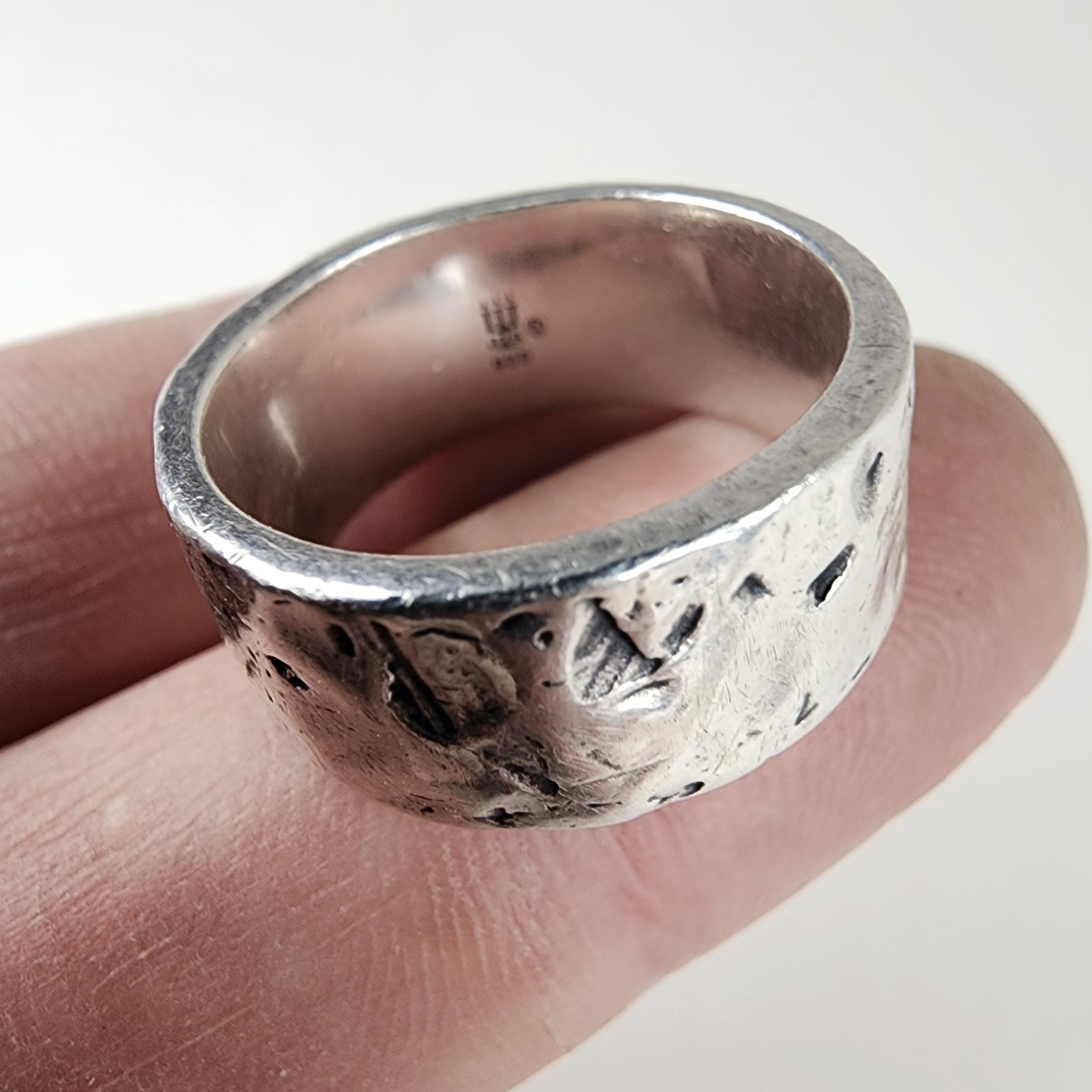 James Avery Designer Hammered Cross Ring Size 9 1/2 Sterling Silver 925 Vintage