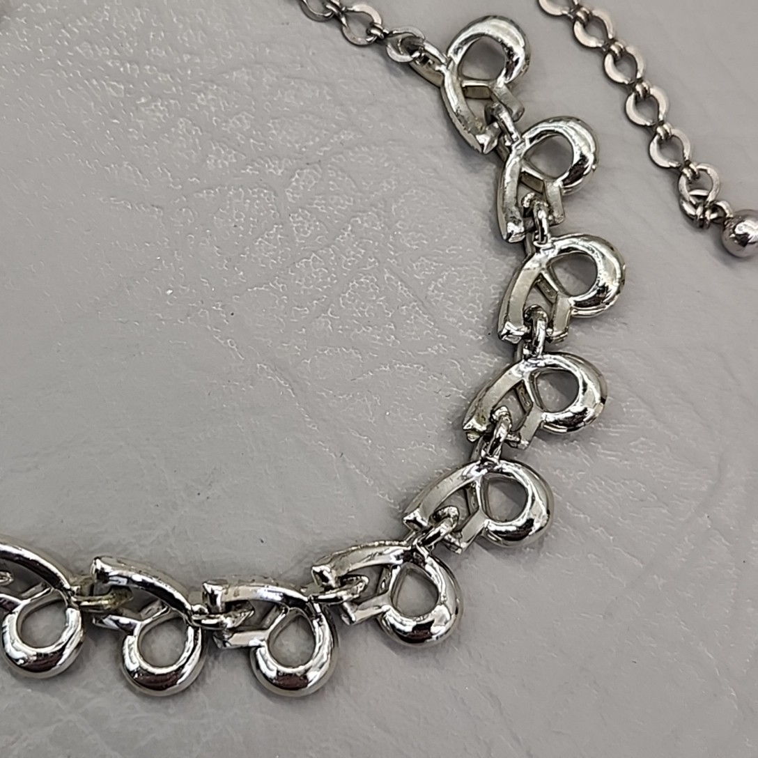 Vintage Linked Necklace Looped Chain Choker 15″ READ