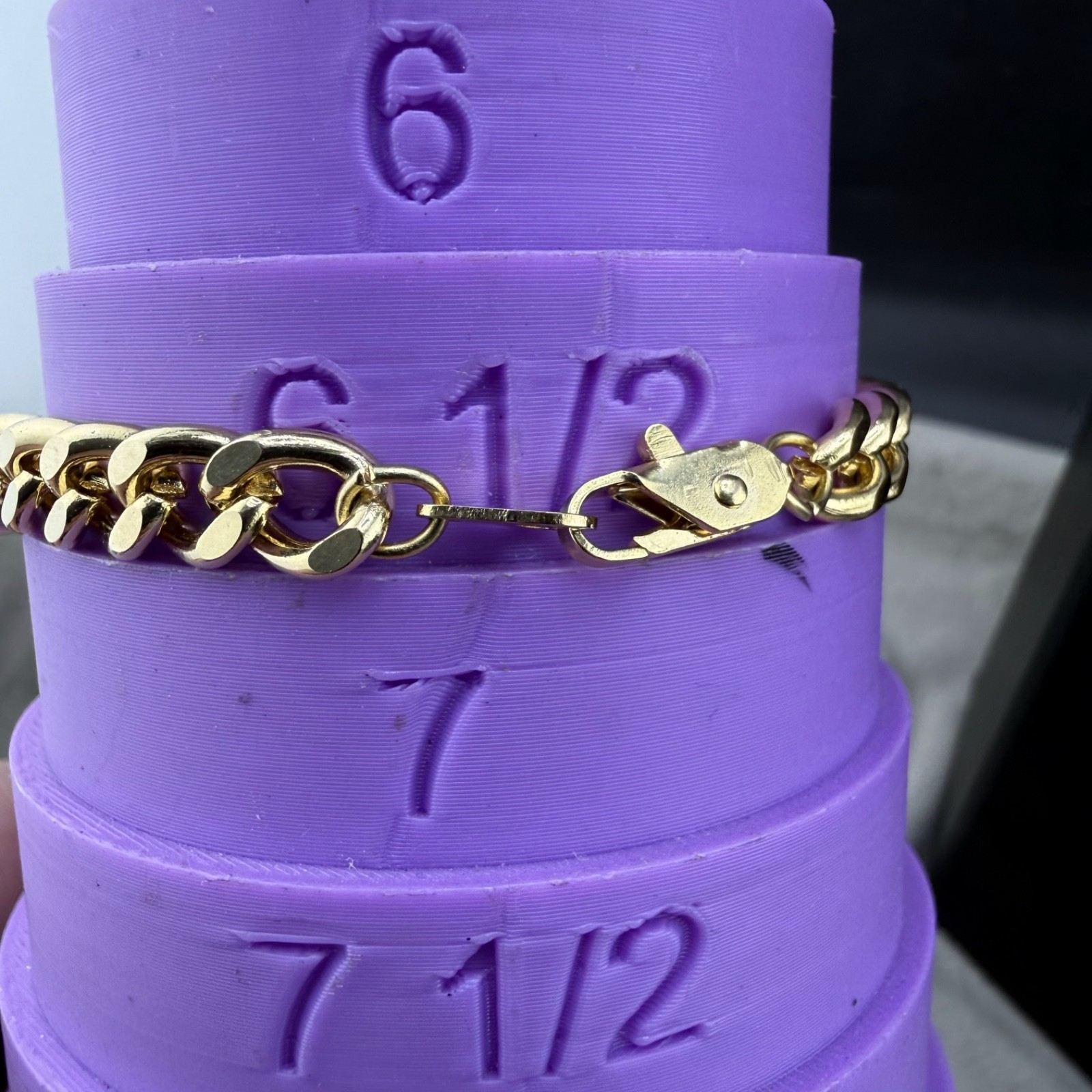 Vintage ID Bracelet Gold Tone Blank 7”