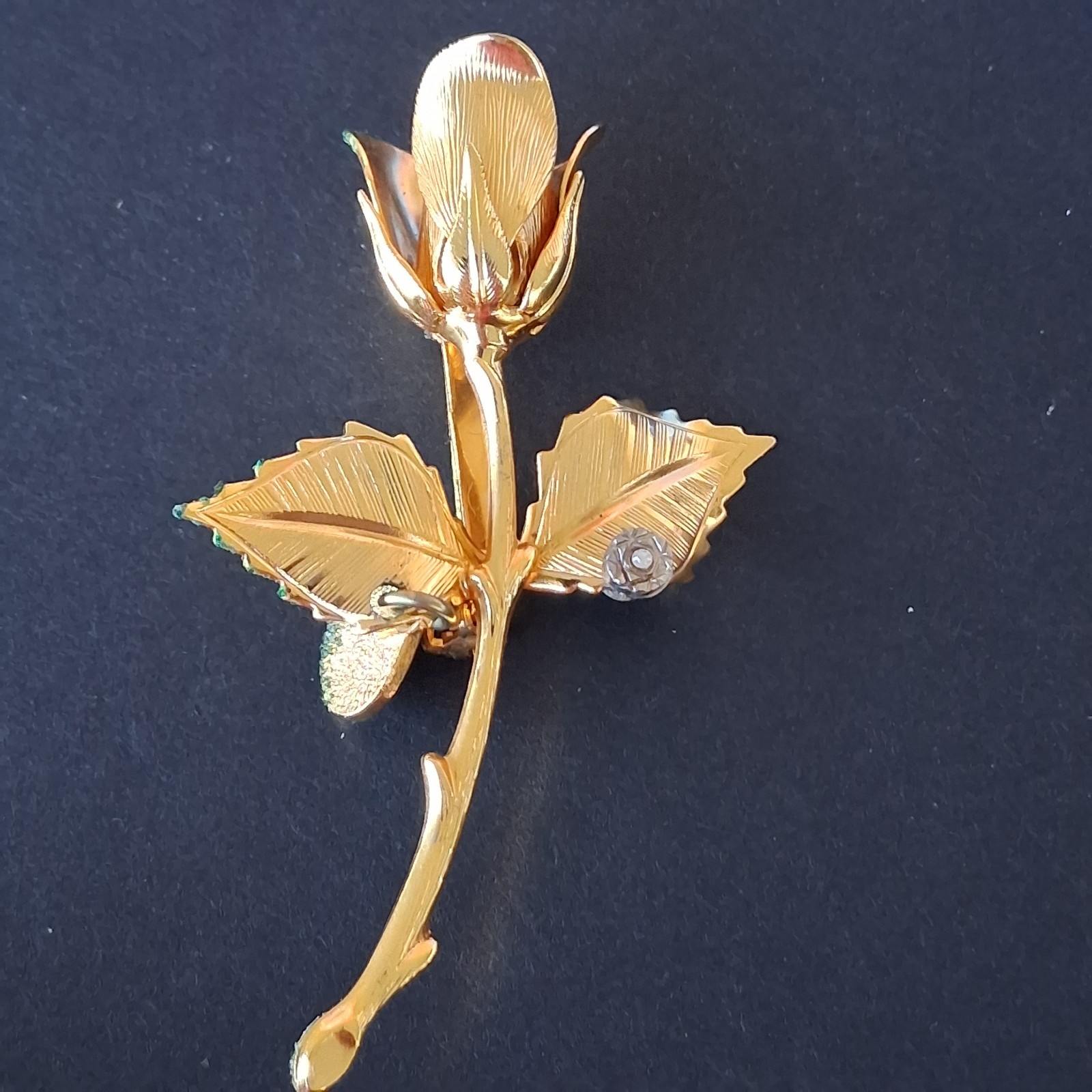 Vintage Gold-Tone Rose Brooch Pin with Order of the Amaranth Charm O.S. of N.A.
