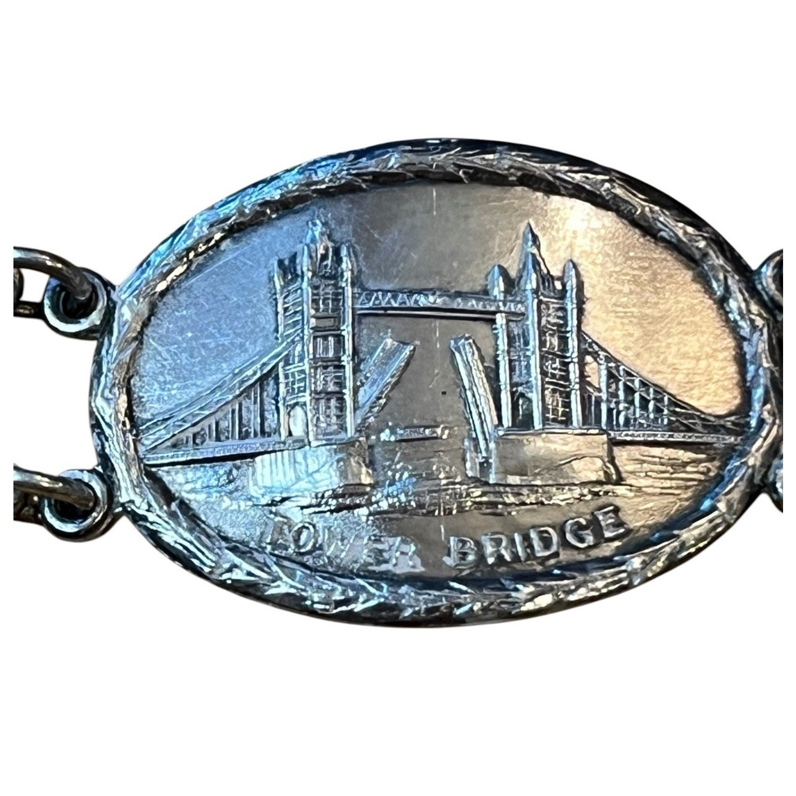 STERLING SILVER SOUVENIR LONDON ENGLAND VTG WOMENS BRACELET 7.5” Tourist Sites
