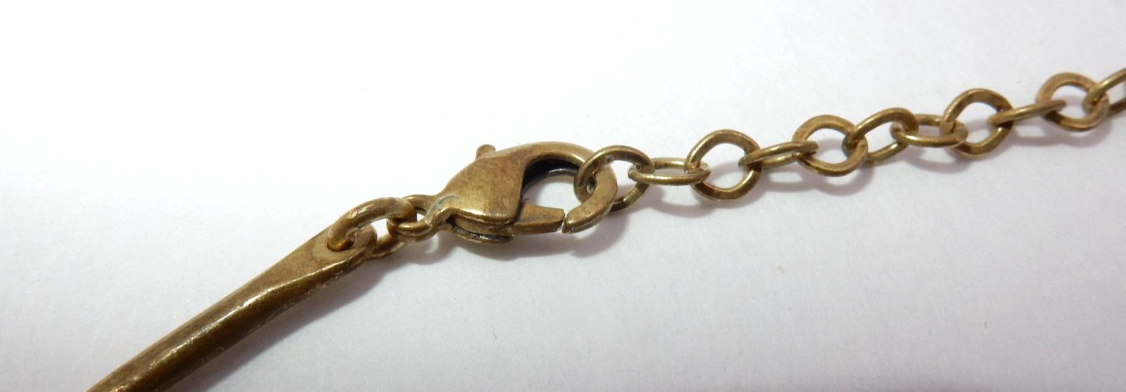 VINTAGE SAM & LOU PARIS BRASS NECKLACE PINK RHINESTONES FRANCE JEWELRY
