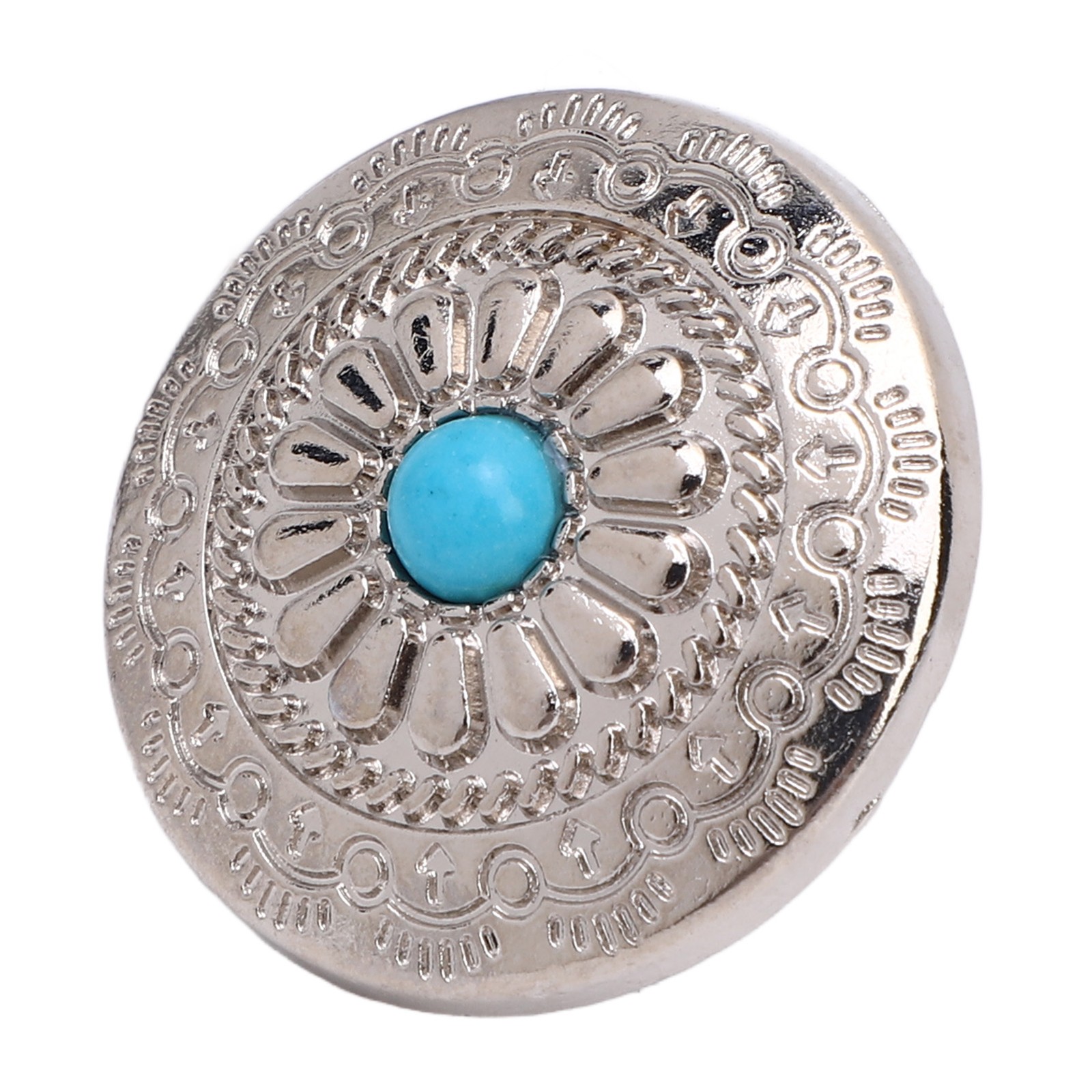 Blue Turquoise Screw Buttons Elegant Design For Leather Crafts Easy To Use