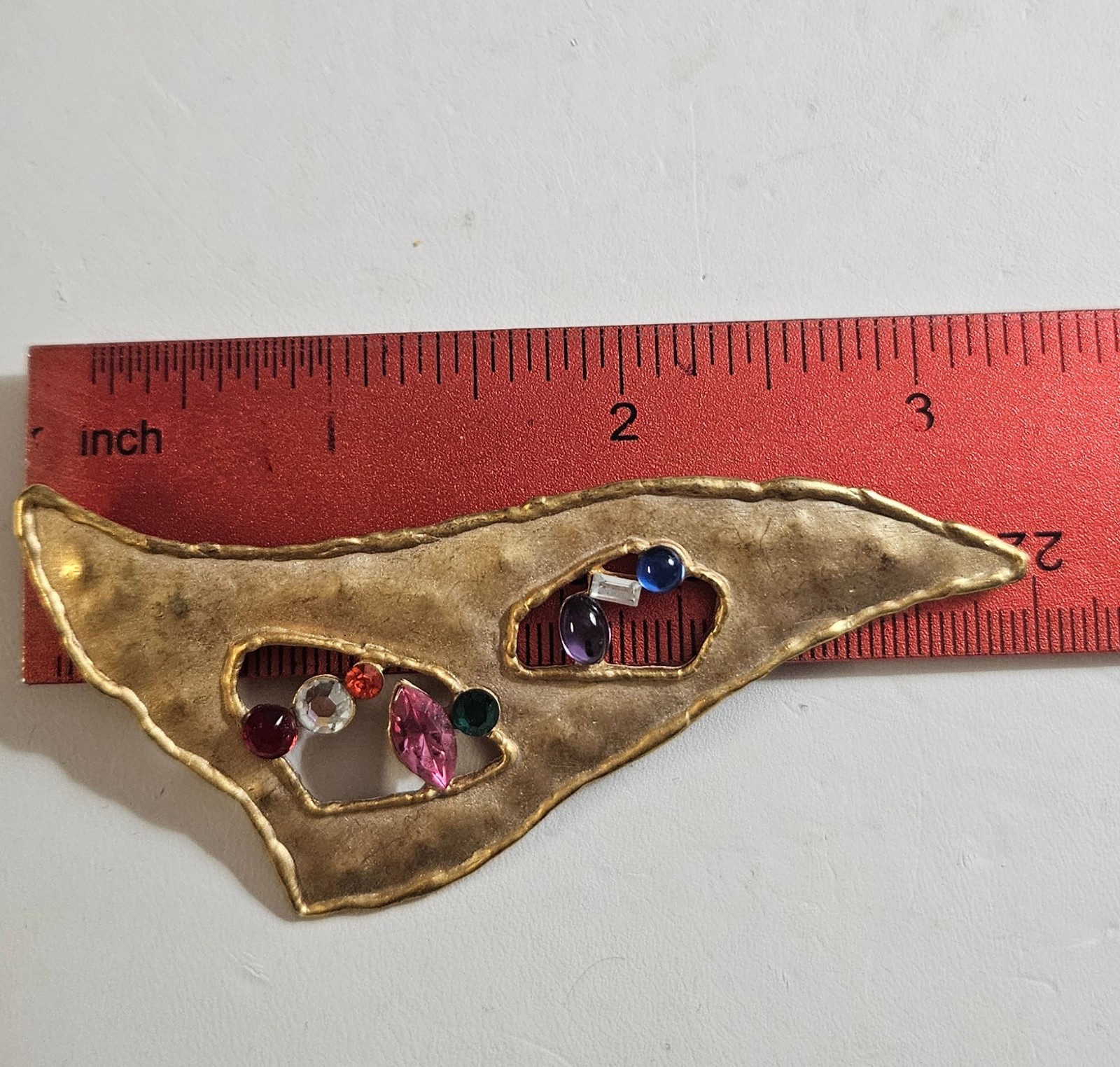 Vintage 1980s Retro Modernist Geometric Pin. JJ (Jonette Jewelry)