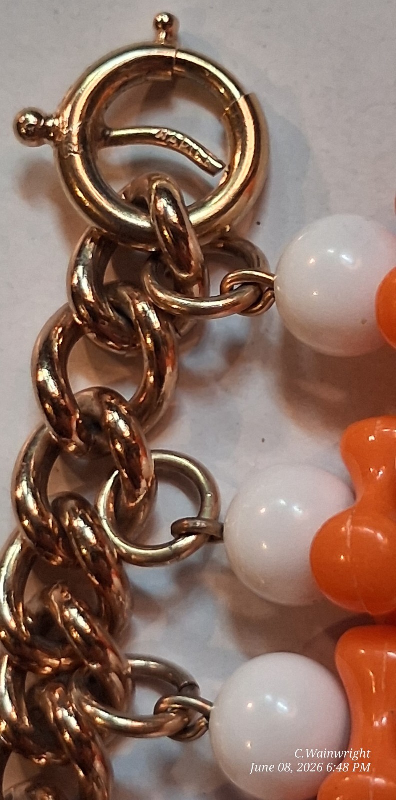 VTG Signed NAPIER Lantern Cluster Bracelet 1950s Eugene Bertolli Book Piece