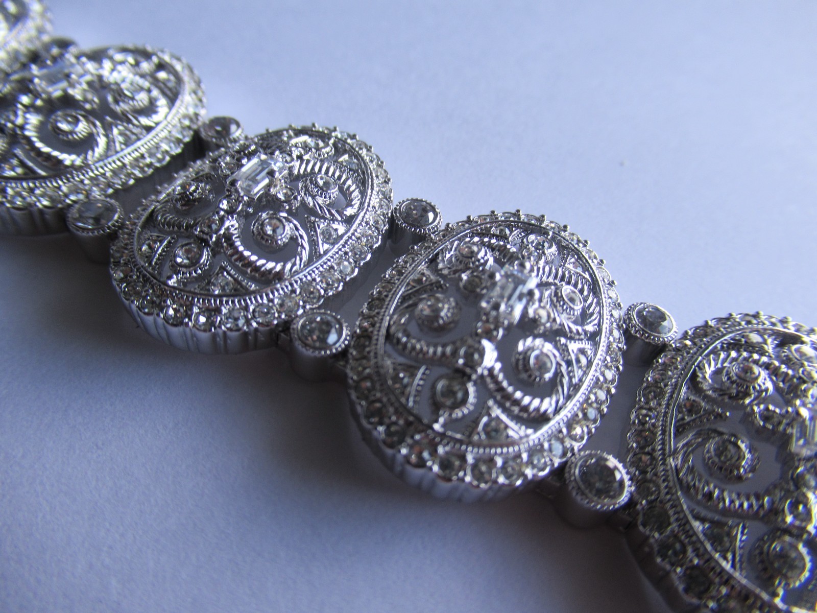 Napier Rhinestone Rhodium Plate Bracelet 7.5 in Gorgeous