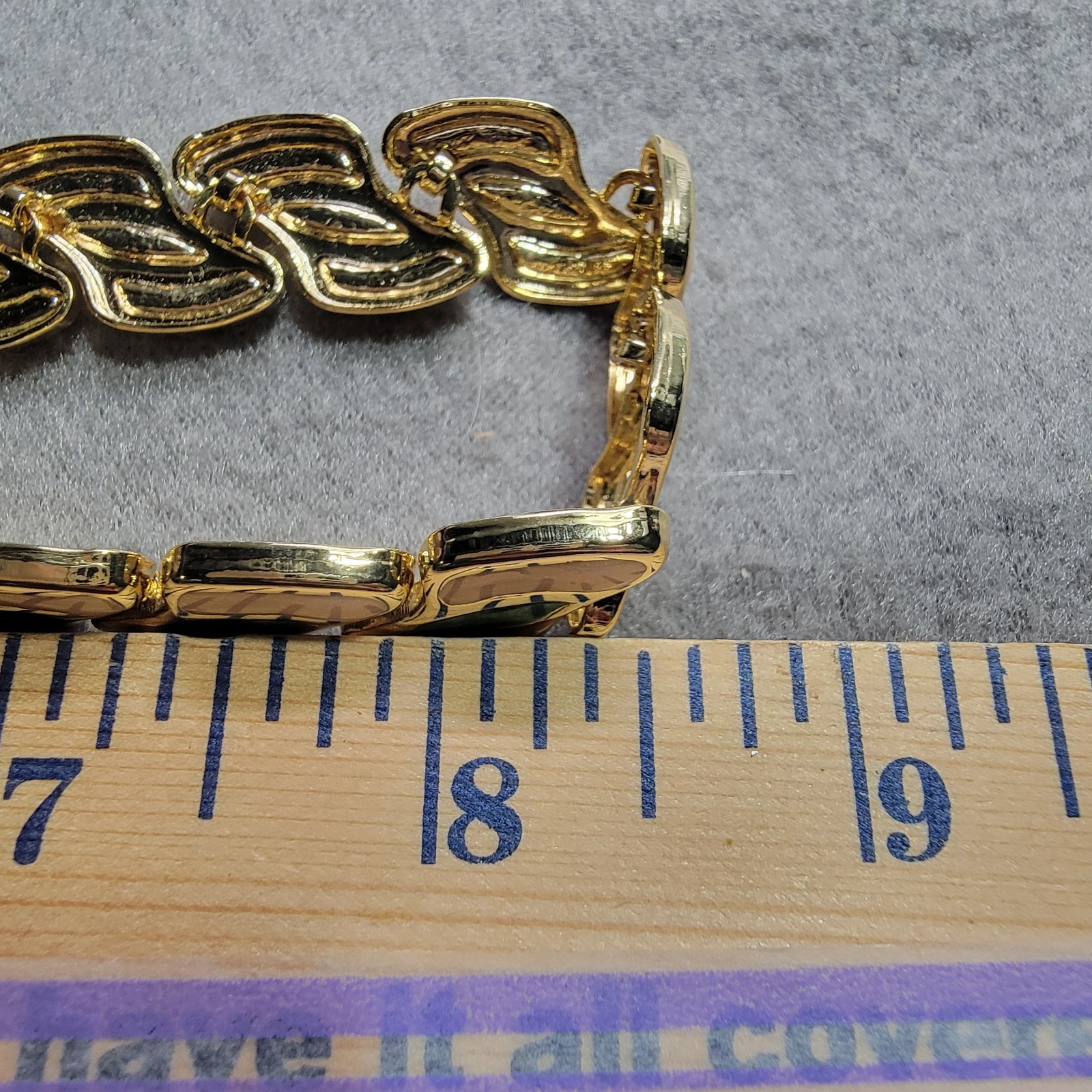 Vintage Enamel Necklace Bracelet Set Choker Link Gold Tone READ