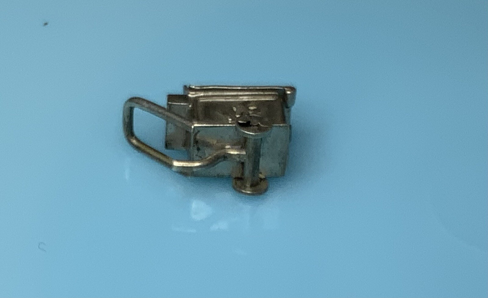 Vintage Sterling 3D Movable Love & Luck Enamel Ice Cream Cart Bracelet Charm 1.5