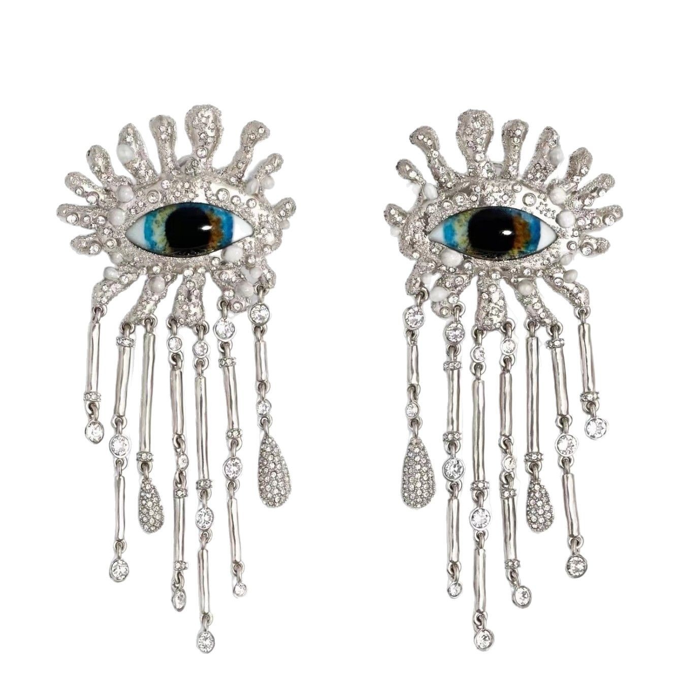 Schiaparelli vintage Eye Tassel Ear Piercing Pin WITH BOX
