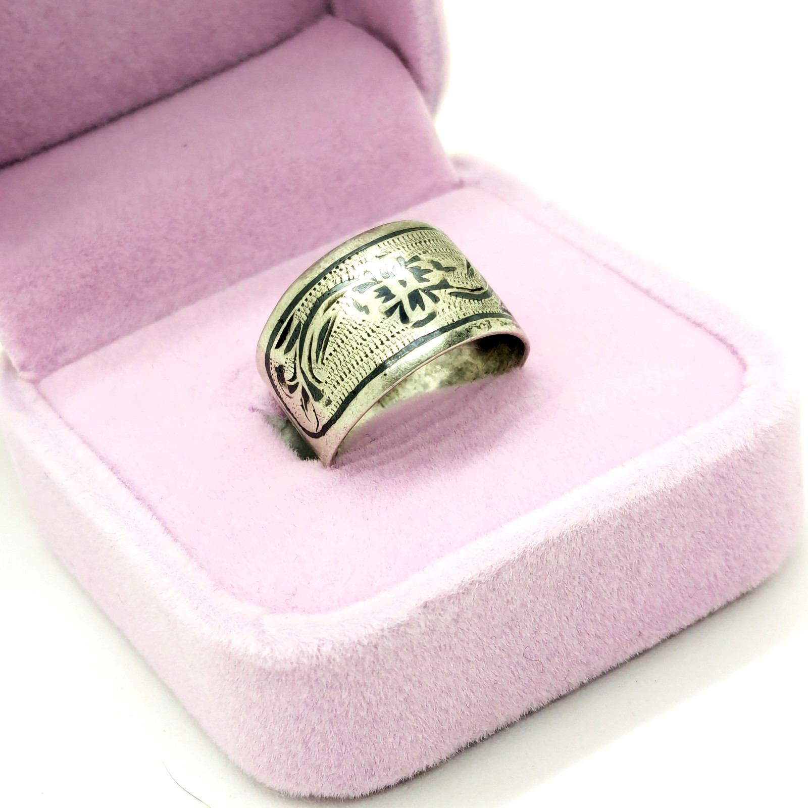 Vintage RING KUBACHI Silver⭐️916 stamp Star ussr with Blackening-size: 6.5US #13