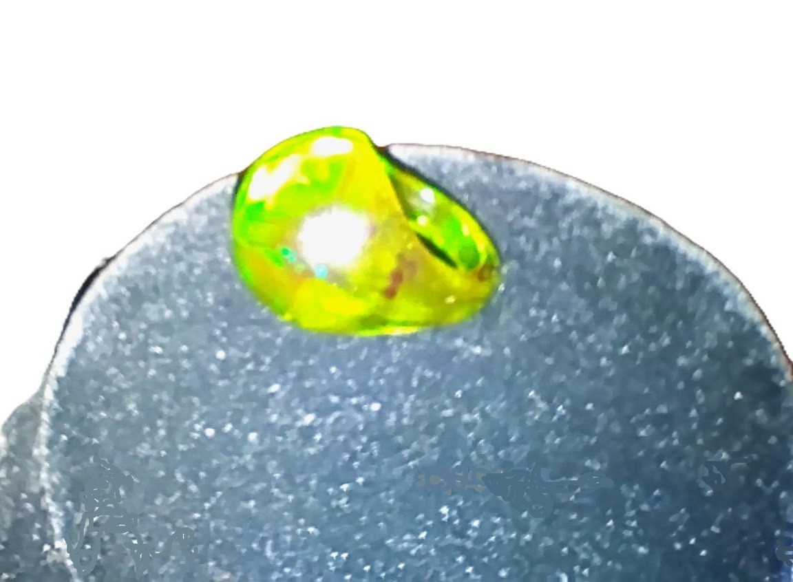 vintage 1960’s Green Lucite Bubble Dome Ring size 8.5