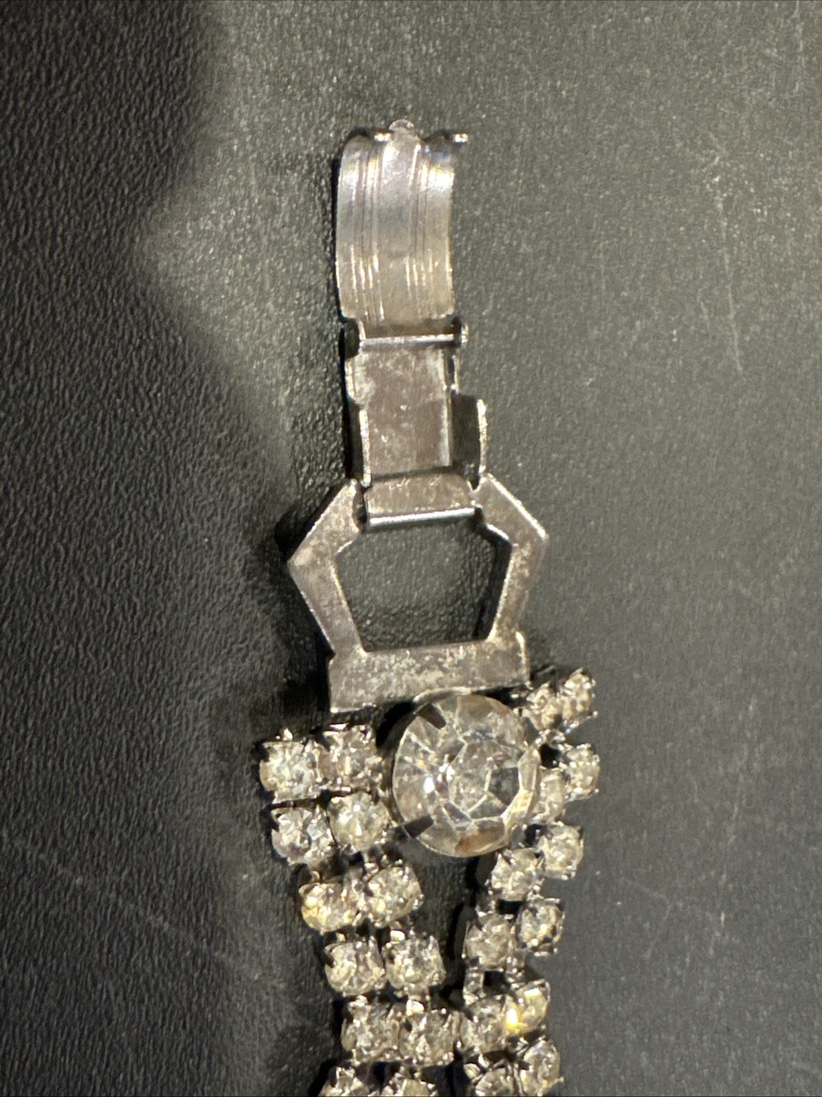 1940’s Elegant Prong-set Rhinestone Bracelet Unsigned