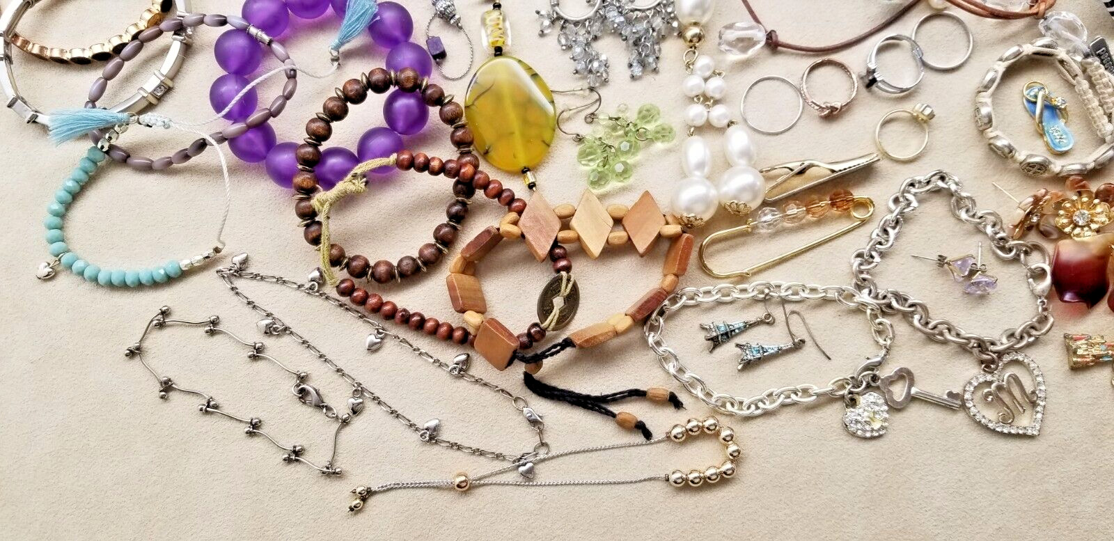 Estate Vintage Junk Drawer Jewelry Lot Unsearched Untested Repair Craft