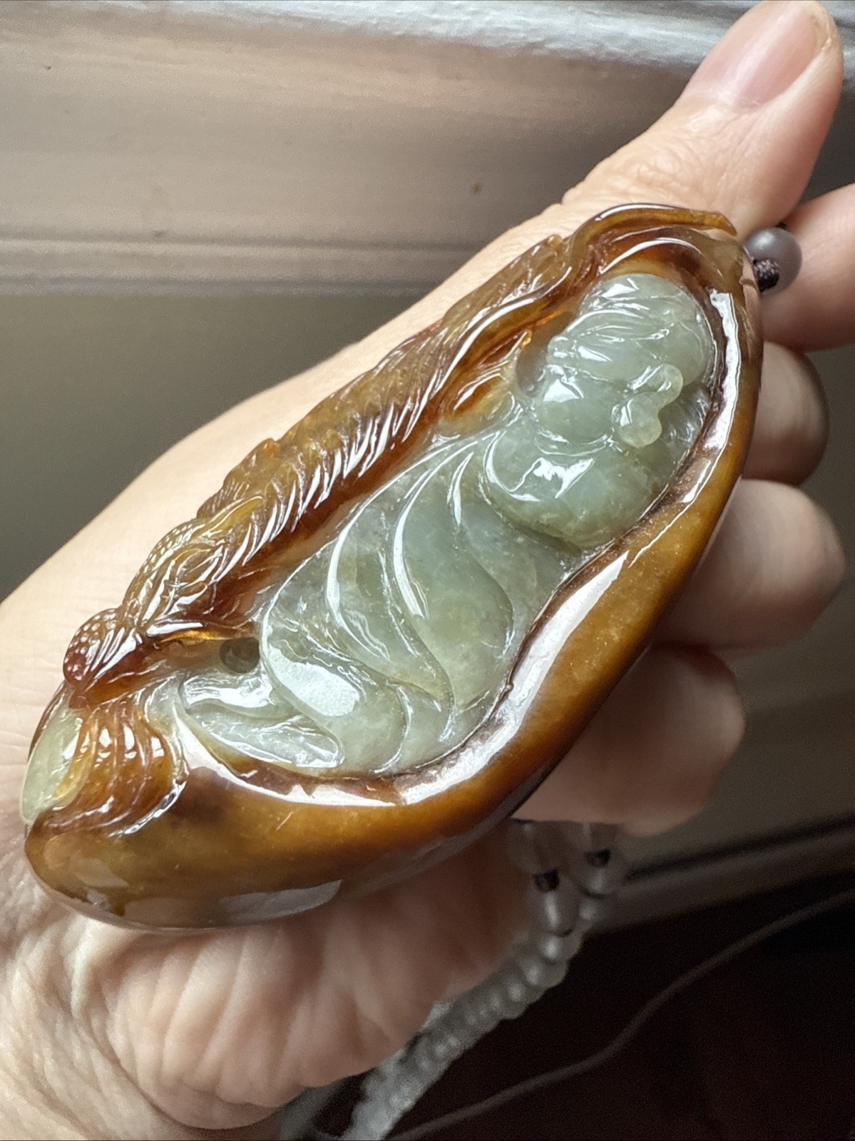 Grade A Untreated Burma Jadeite 純天然翡翠A貨老坑冰巧雕 Tiger & Buddha 種水極好 Certified