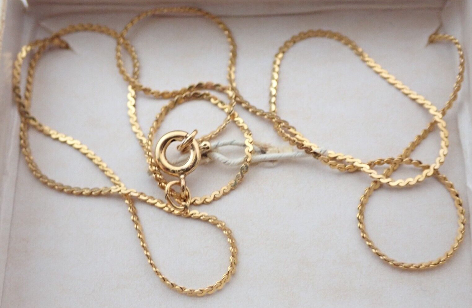 Vintage 14k Yellow Gold Filled Diamond Pendant Necklace NOS New Old Stock