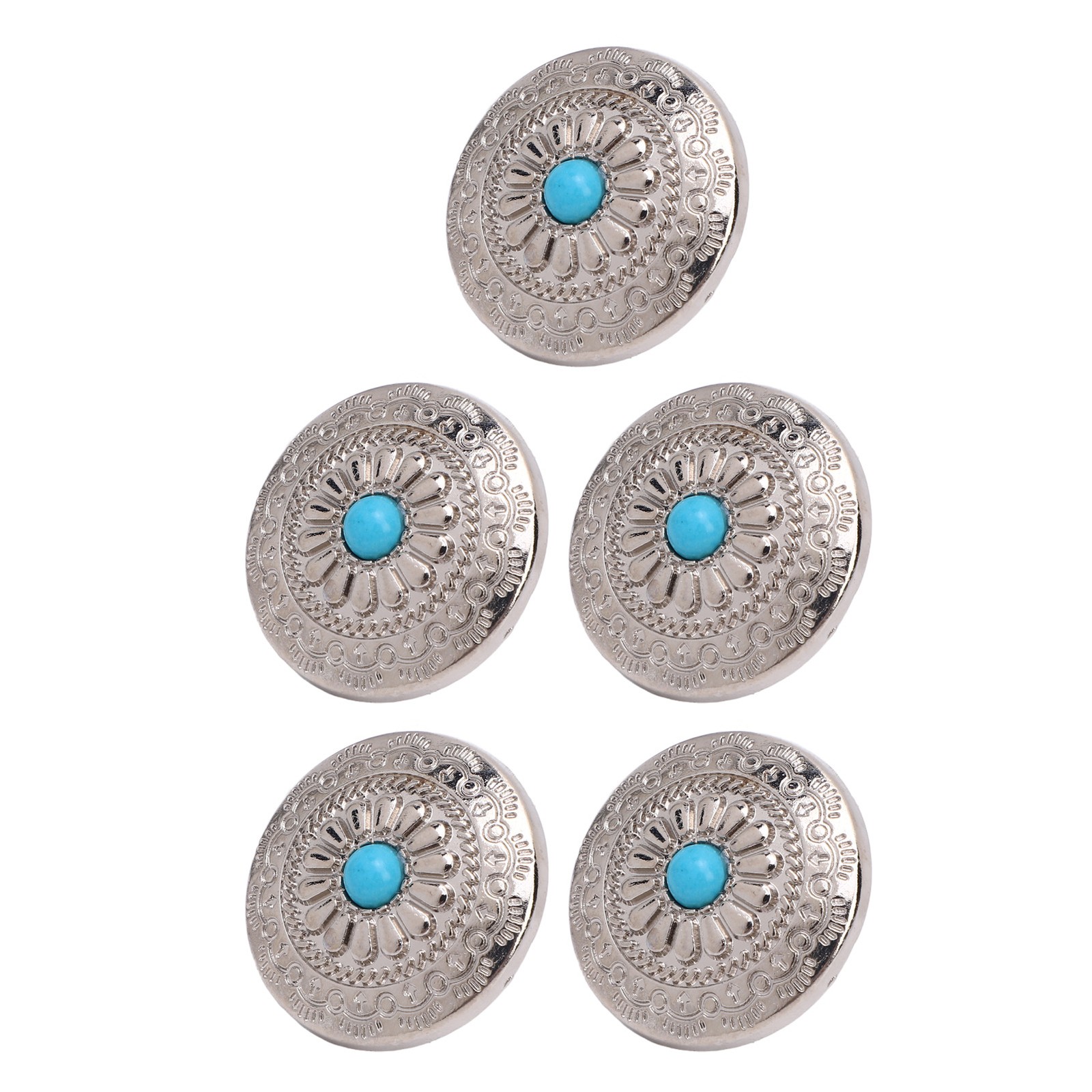 Blue Turquoise Screw Buttons Elegant Design For Leather Crafts Easy To Use