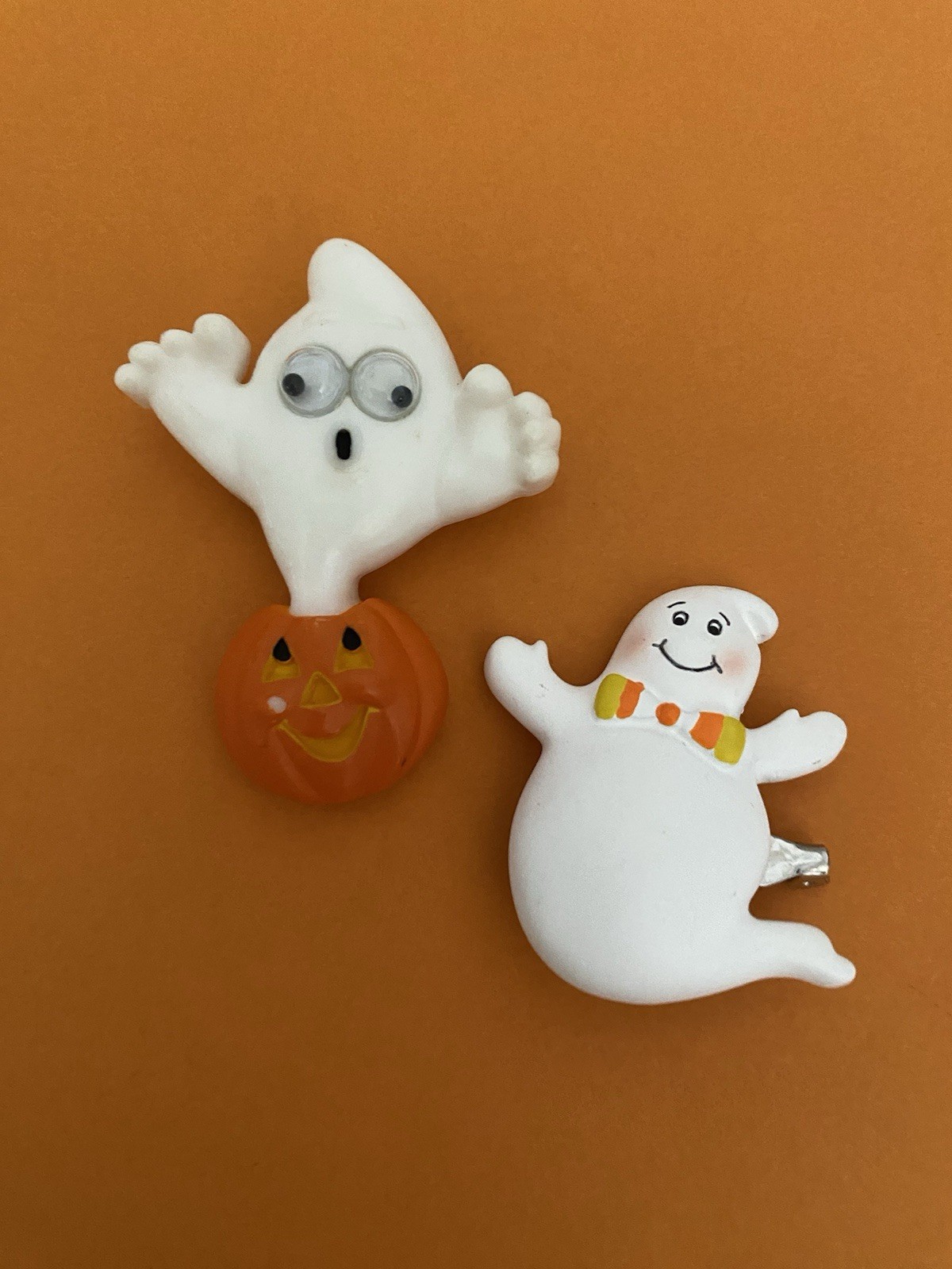 Goggle Eye Ghost Hallmark Vintage 1984 Halloween Pin plus 1 More Ghost Pin