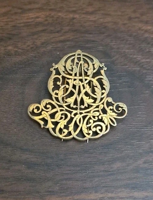 Vintage Depose France Gold Tone Pin Fur Clip Brooch