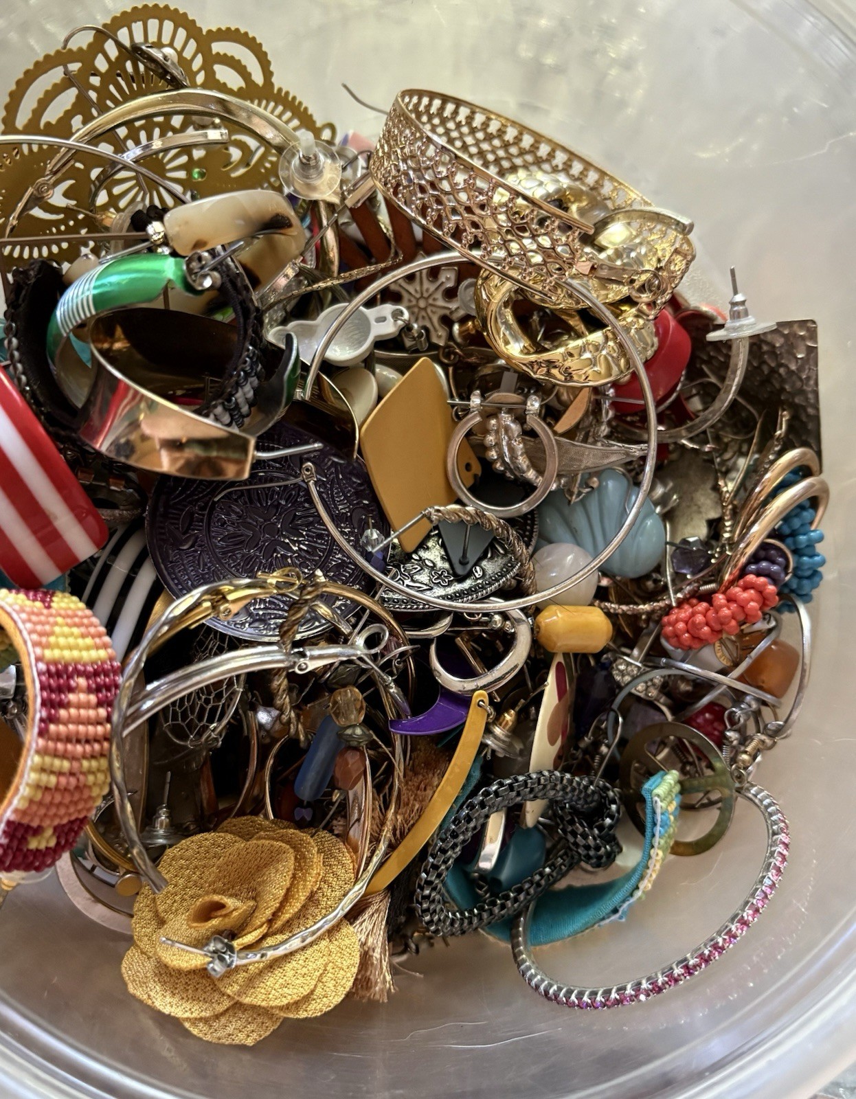 Over 1 Lb VTG to Now Single Earrings Craft Repurpose Pierce Mix Style Lot