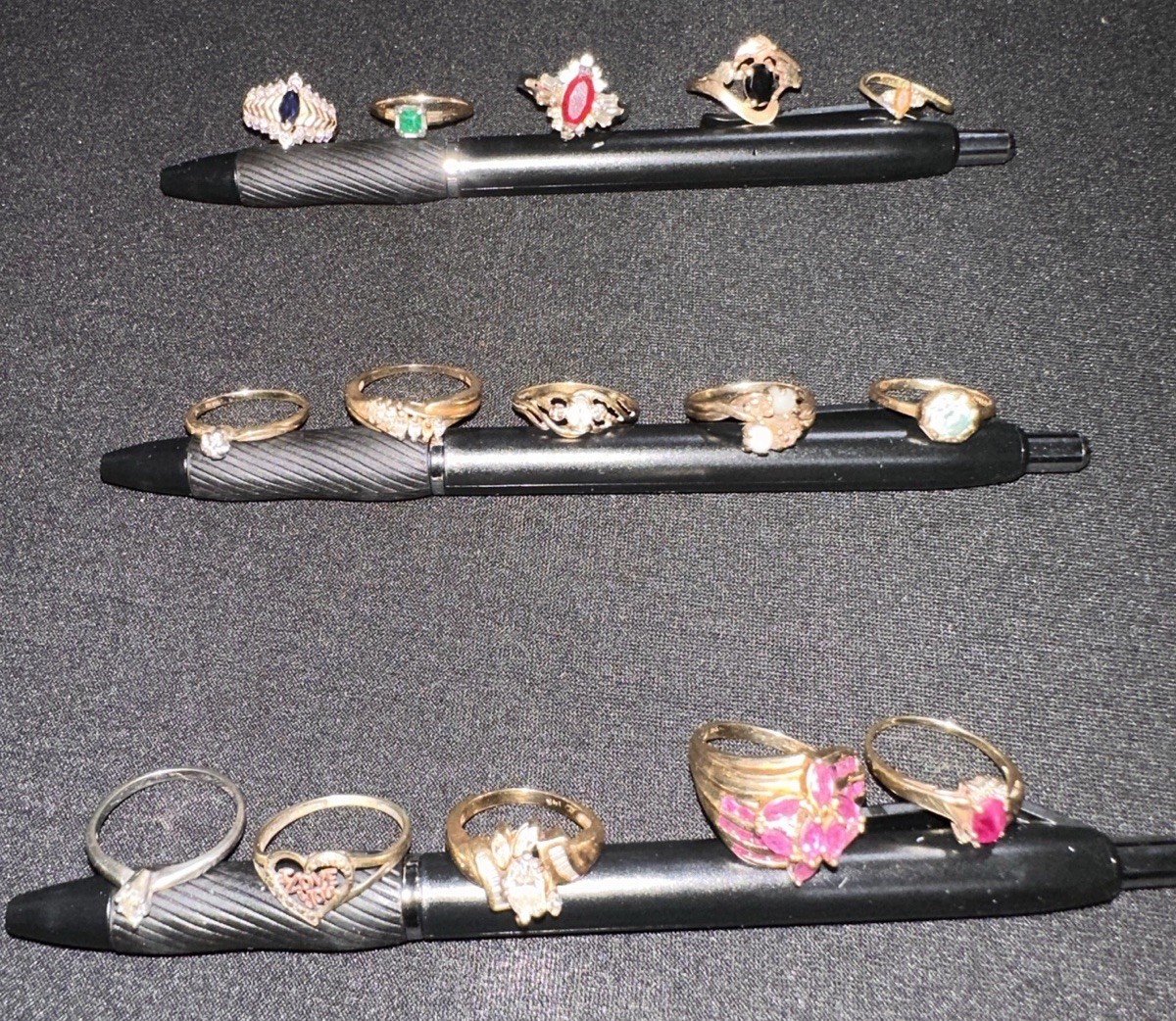 Lot of 15 Vintage 10k & 14k Gold Rings, Diamond, Ruby, Pearl, Citrine, etc
