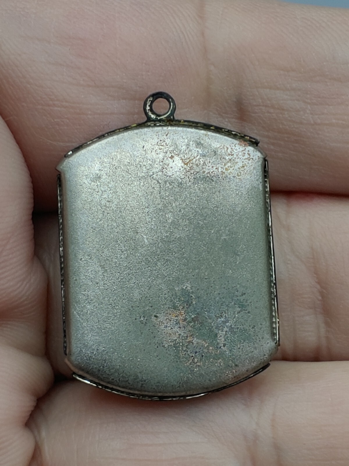 Gold Portrait Cameo Pendant Rectangle Oval Red Medium Size Circa 1920’s Gorgeous