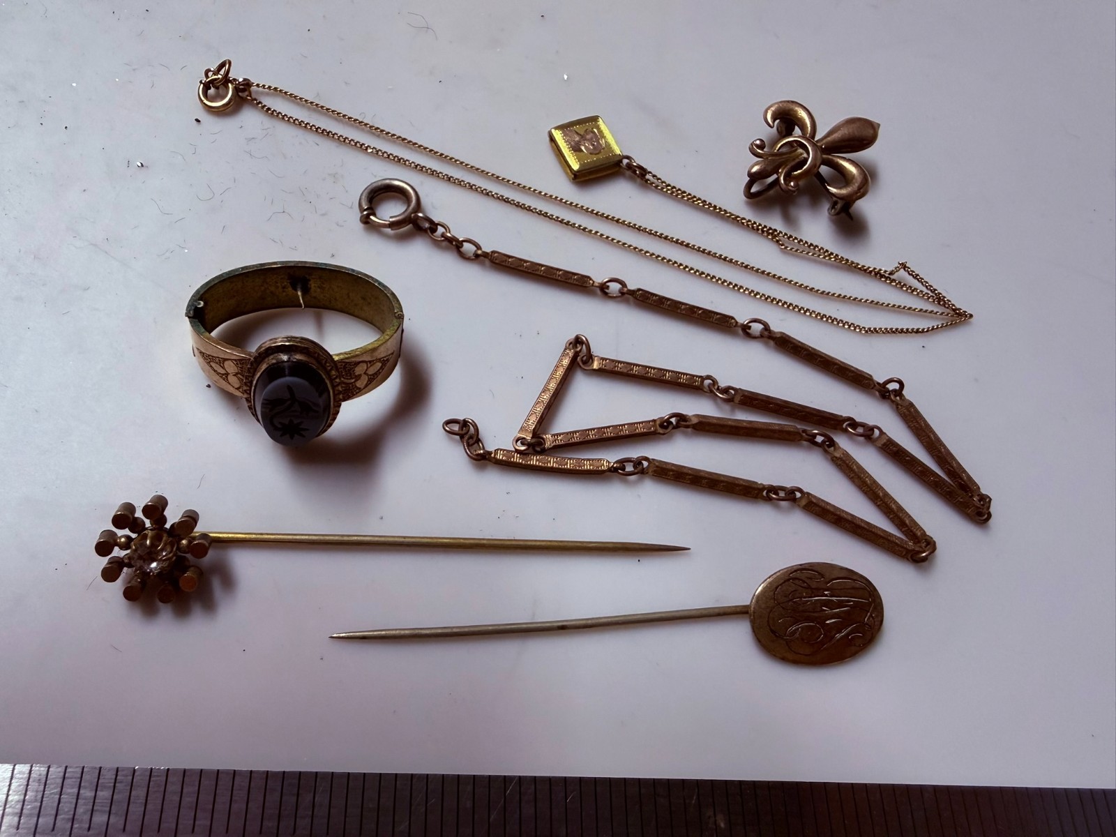 Collection Lot Amazing Variety Antique Jewelry Brooch Pin Watch Chain – Y4