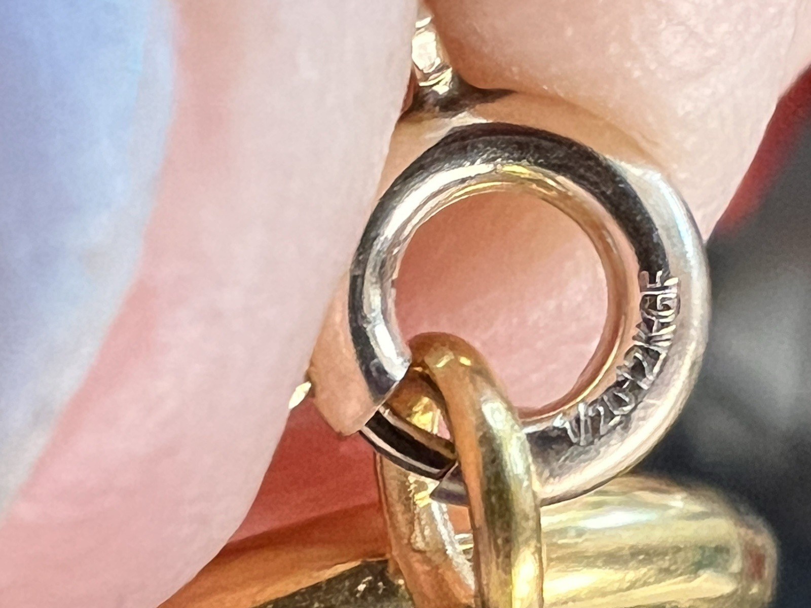 Vintage 12k Gold Filled Pocket Watch Chain FOB,Dog Clip,O-Ring, Ruby-Glass Charm