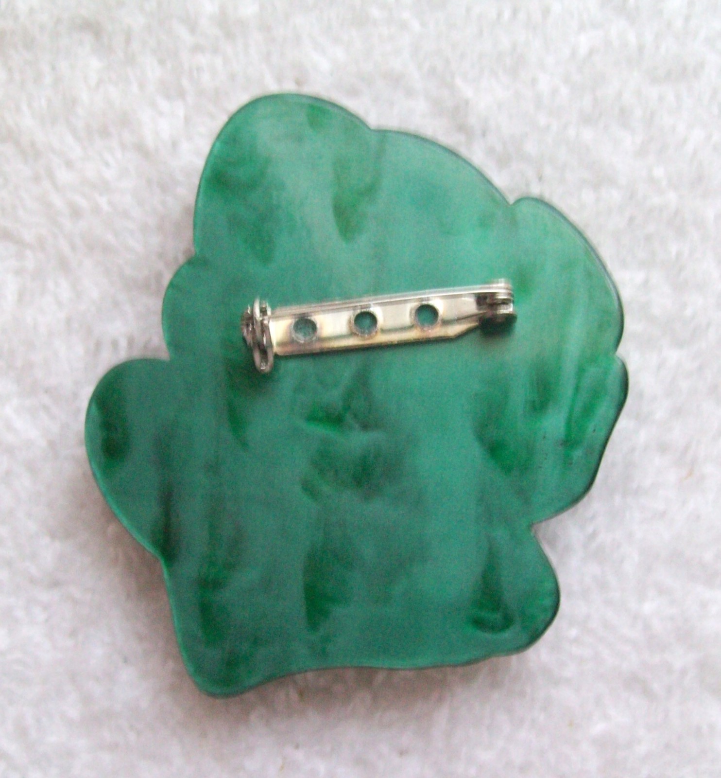 Vintage Fashion Lady with Pet Rabbit Layered Acrylic Pin or Brooch – NWOT