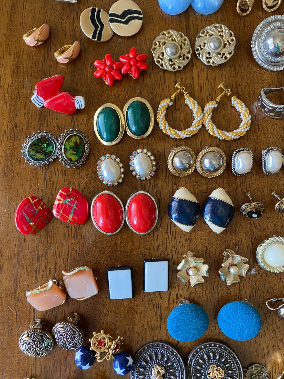 Big Clip-On Earrings Lot Vintage Modern All Wearable Jewelry Over 150 Pairs
