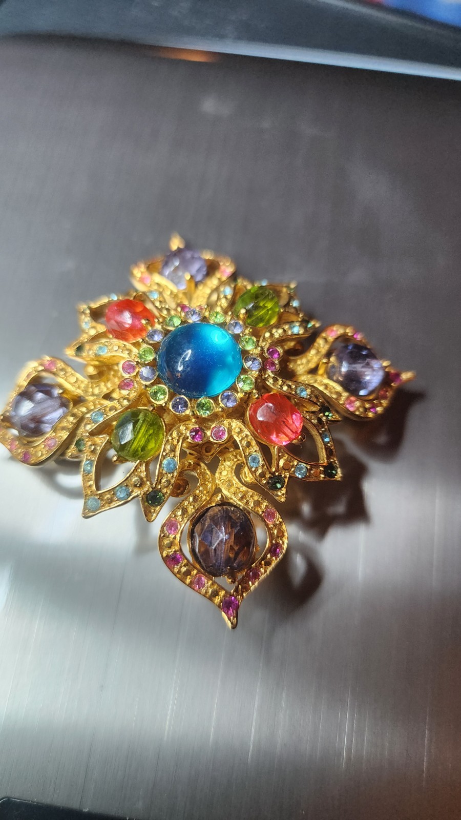 Joan Rivers Maltese Cross Brooch – Vintage