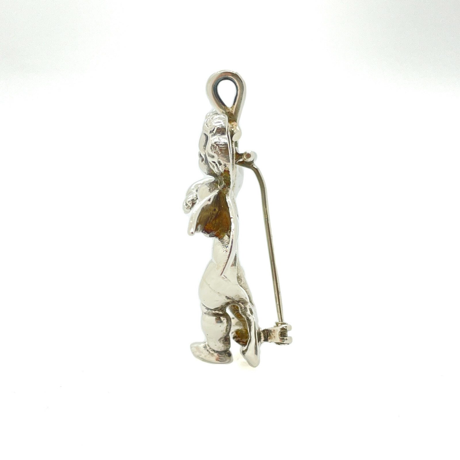 Vintage Fratelli Peruzzi Silver Two Angels Embracing Cherubs Brooch Pendant