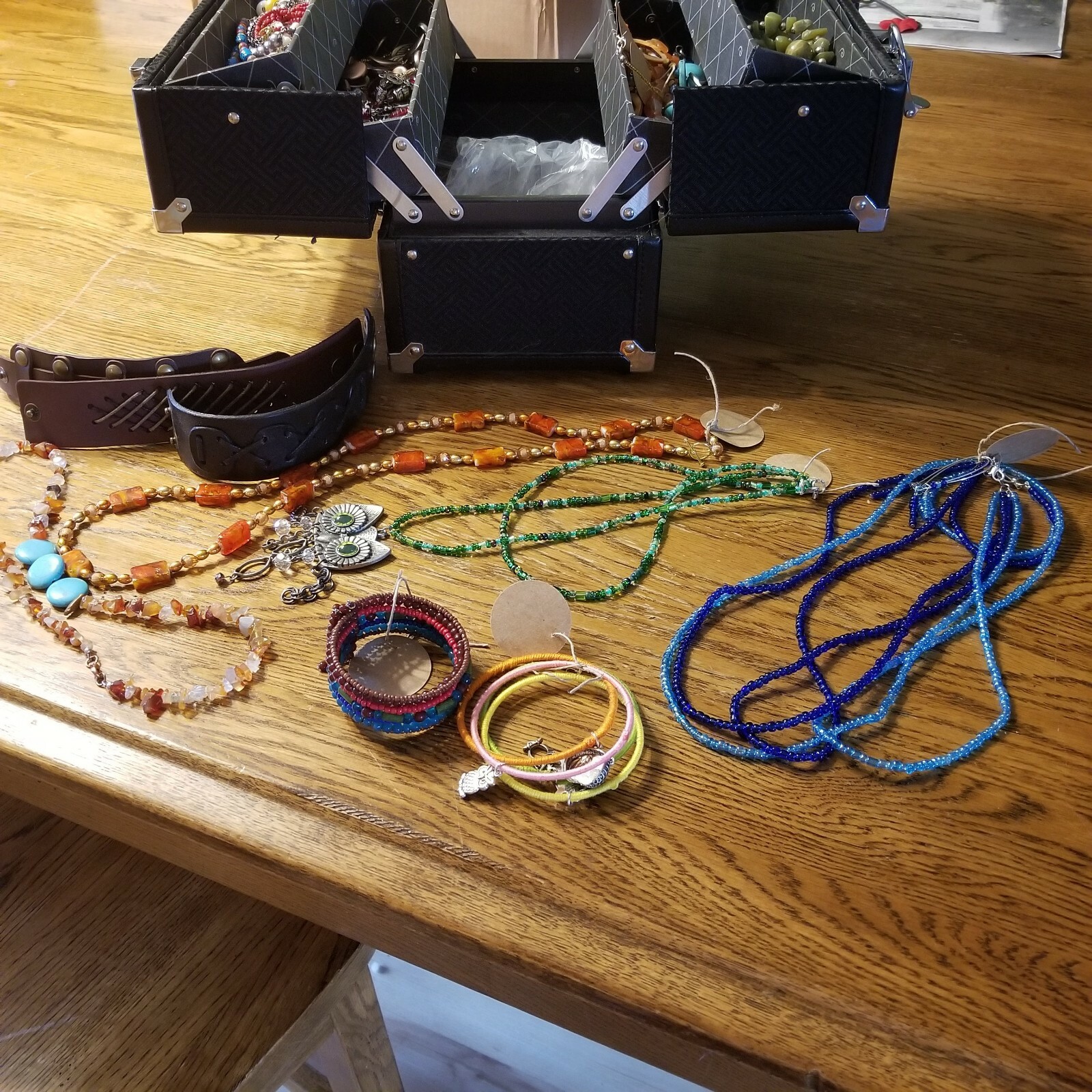 Handmade Costume Jewelry Lot Various Sizes and Gems – all new