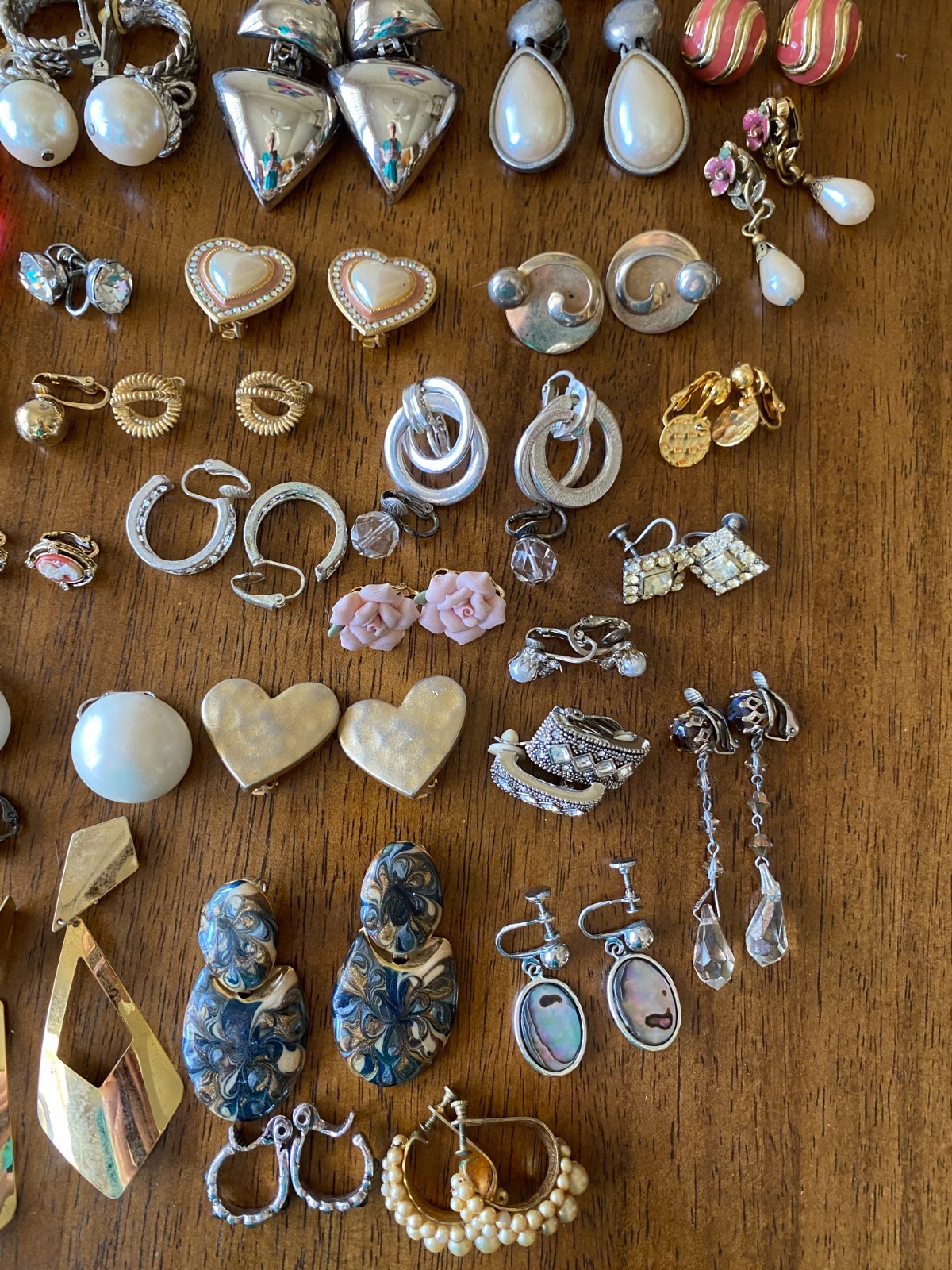 Big Clip-On Earrings Lot Vintage Modern All Wearable Jewelry Over 150 Pairs