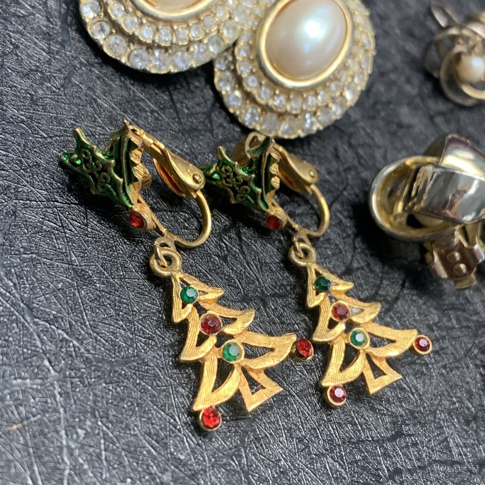 Wearable Vintage Clip Earring Lot Assorted 8 Pairs As Shown