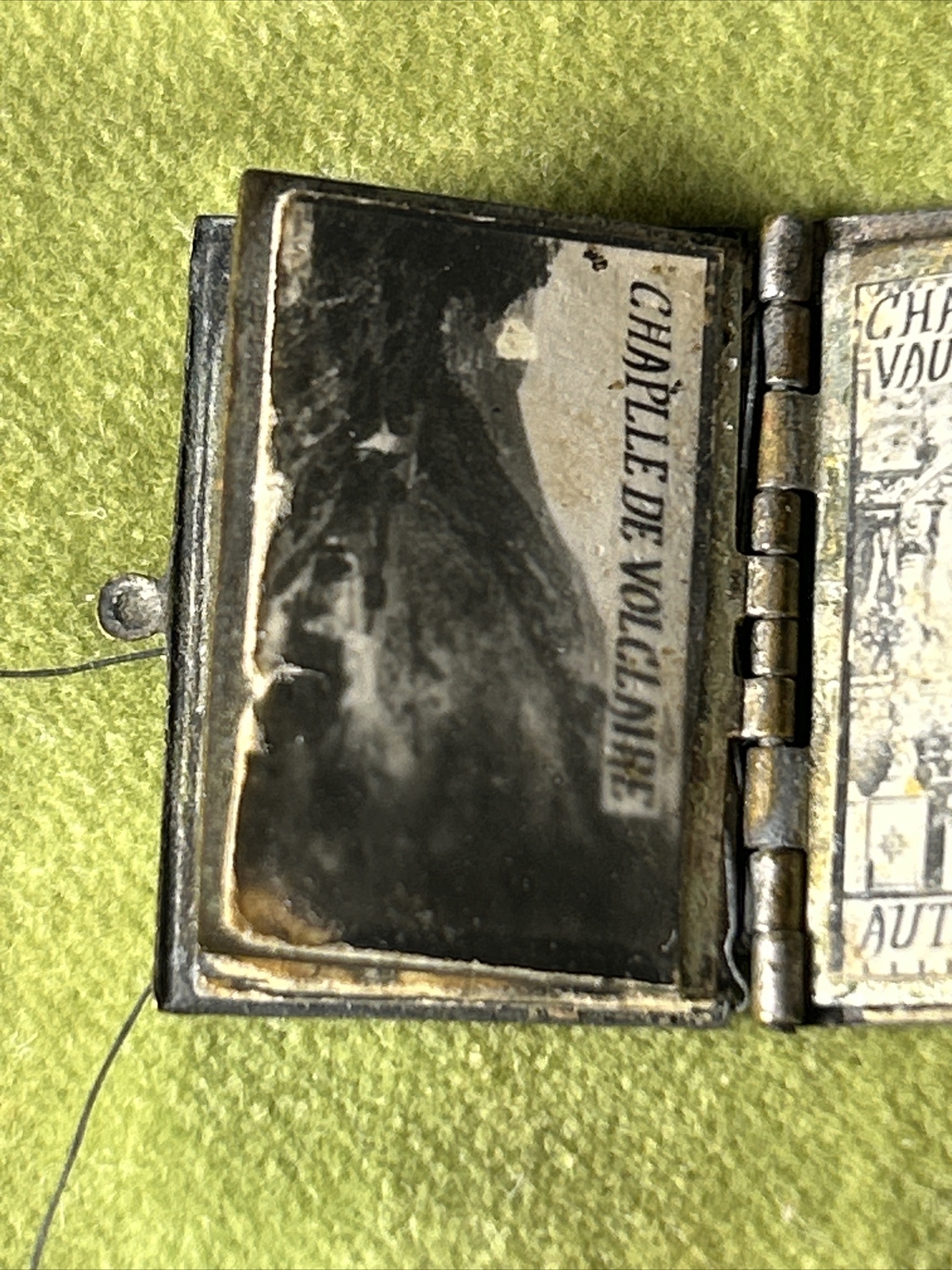 Vintage Silver French Monuments Pictures Book Tiny See Pictures Charm RARE