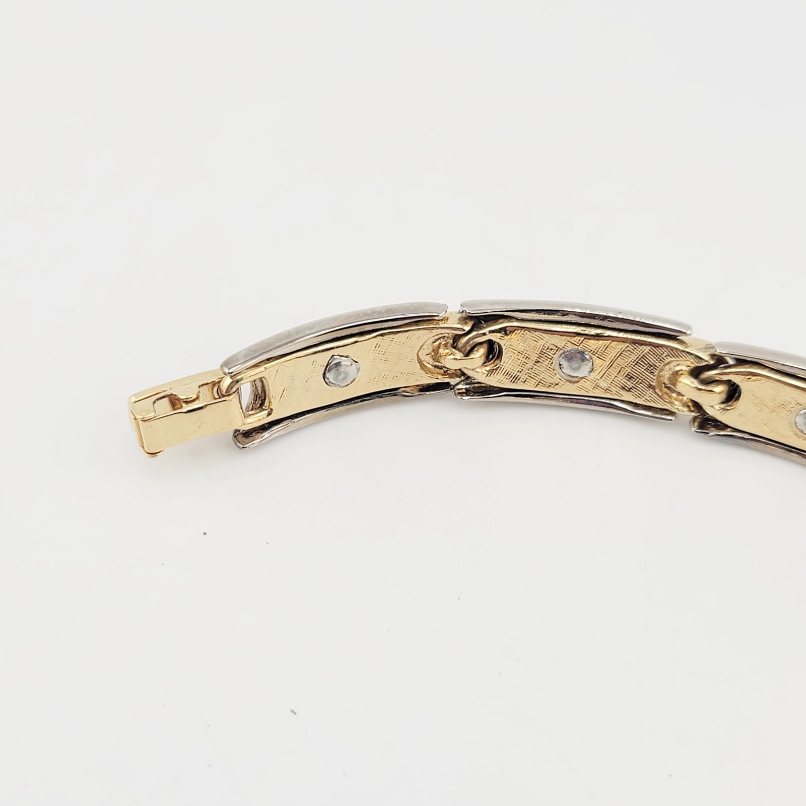 Vtg TJ Bracelet Love Hardware 2-tone John Medeiros Fashion Tahoe Jewelry