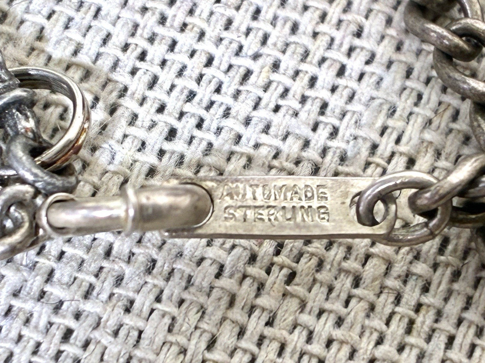 Vintage Sterling Silver Charm Bracelet Western Travel Charms 22g