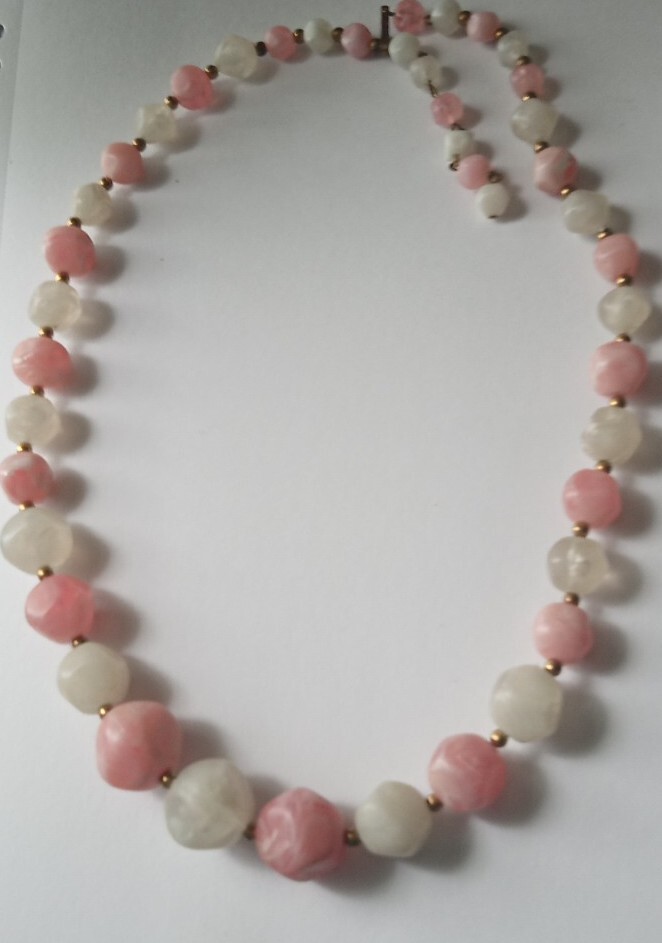 Vintage COLORFUL Beaded Necklaces Lot Of 5 KRAMER Coro Graduated Lucite MCM