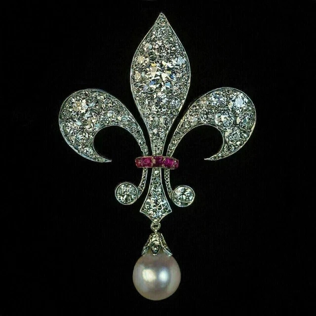 4Ct Round Lab Created Diamond Women Engagement Brooch Pin 14K White Gold Plated