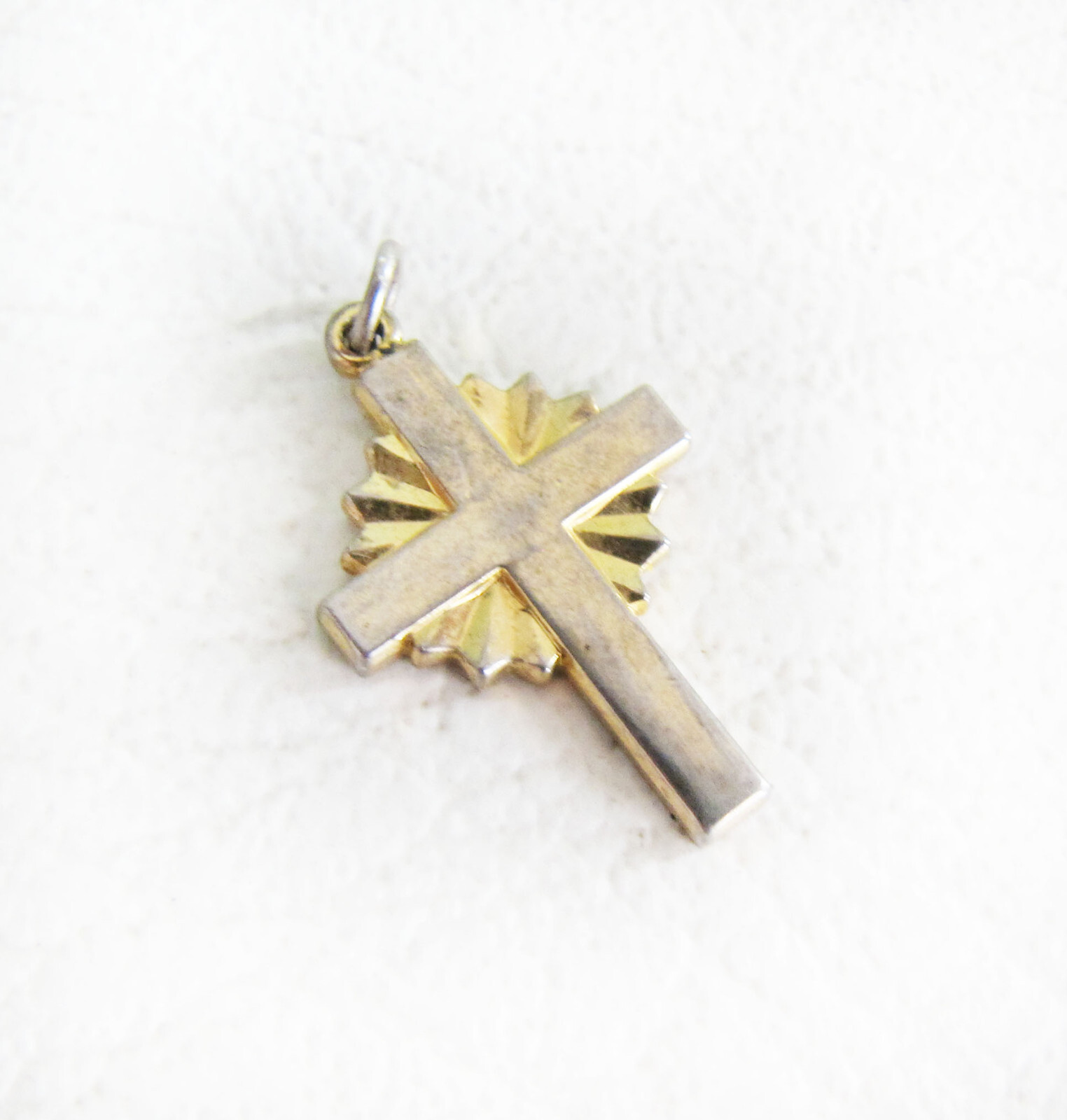Traditional Little Vintage Costume Gold Cross