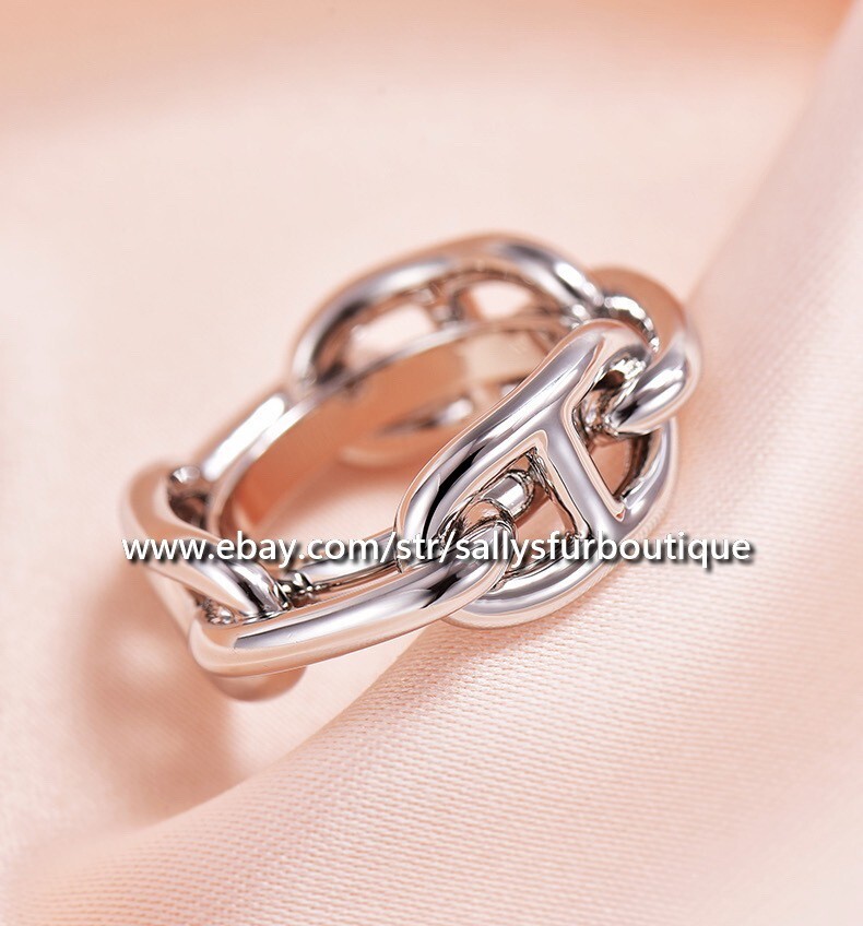 Sallys Quality 100% Copper Scarf Ring Chain Buckles Brooch For Silk Scarves