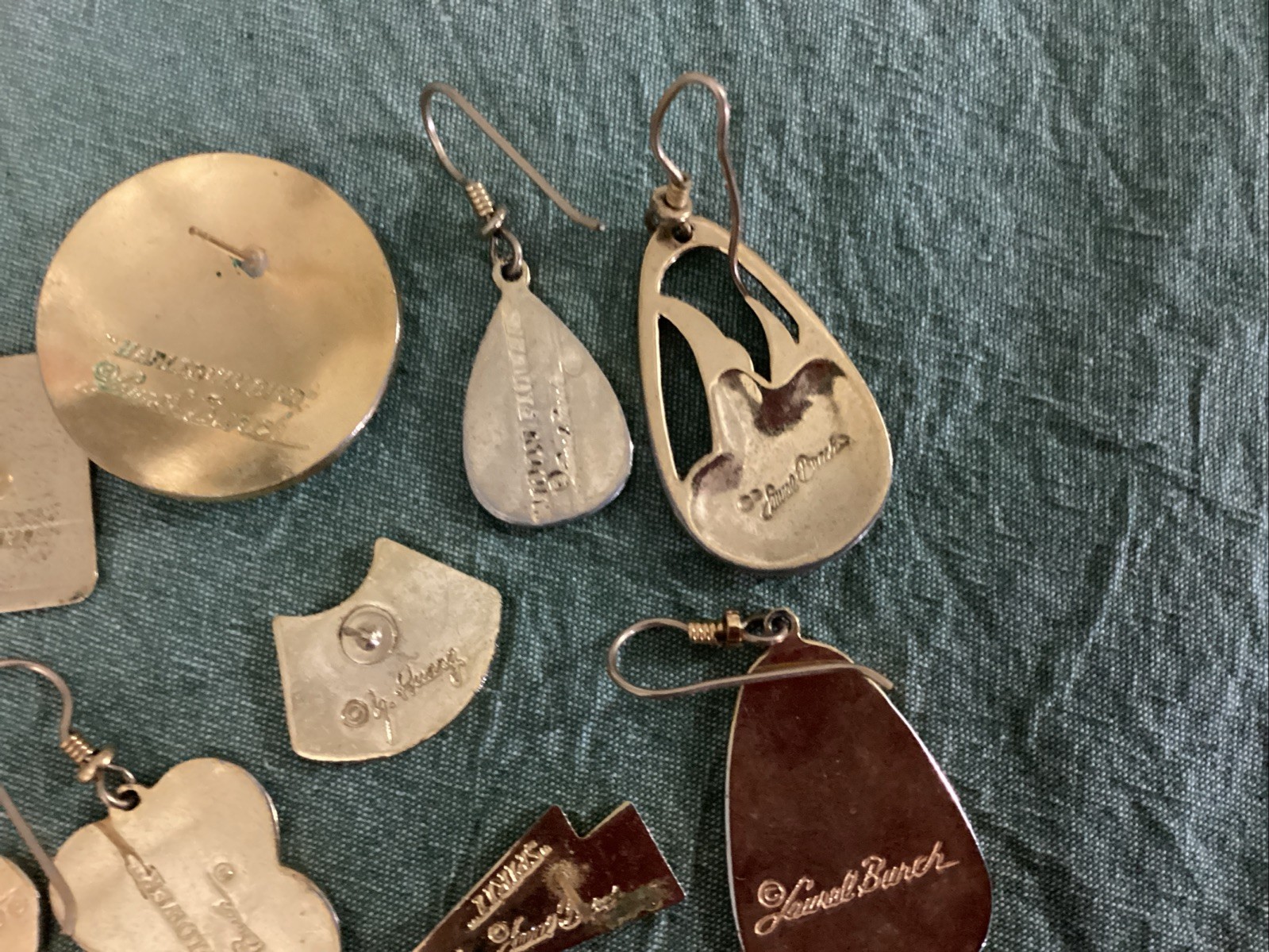 Laurel Burch 16 Single Earrings Lot: Cats, Bird, More