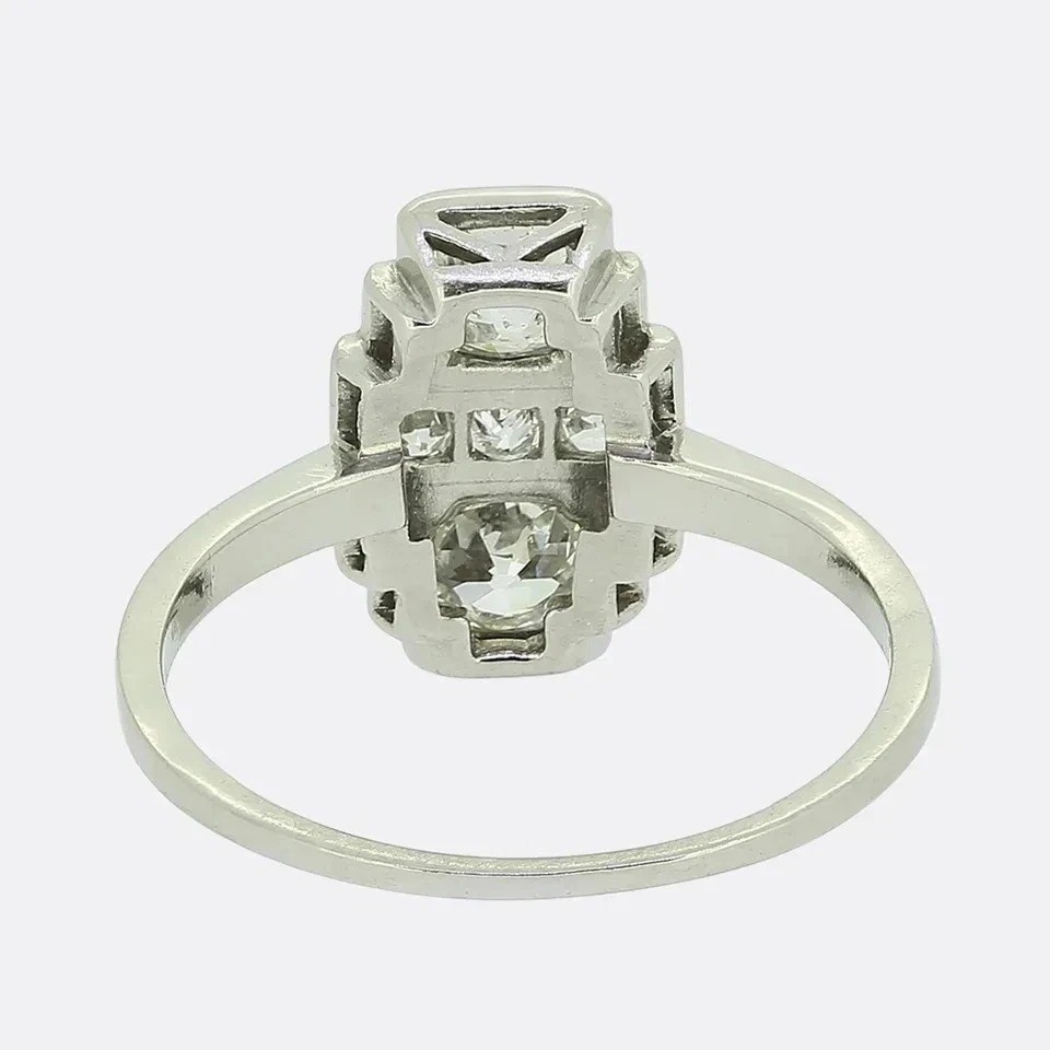 1.95Ct Art Deco Style Lab-Created Diamond Anniversary Wedding 925 Silver Ring