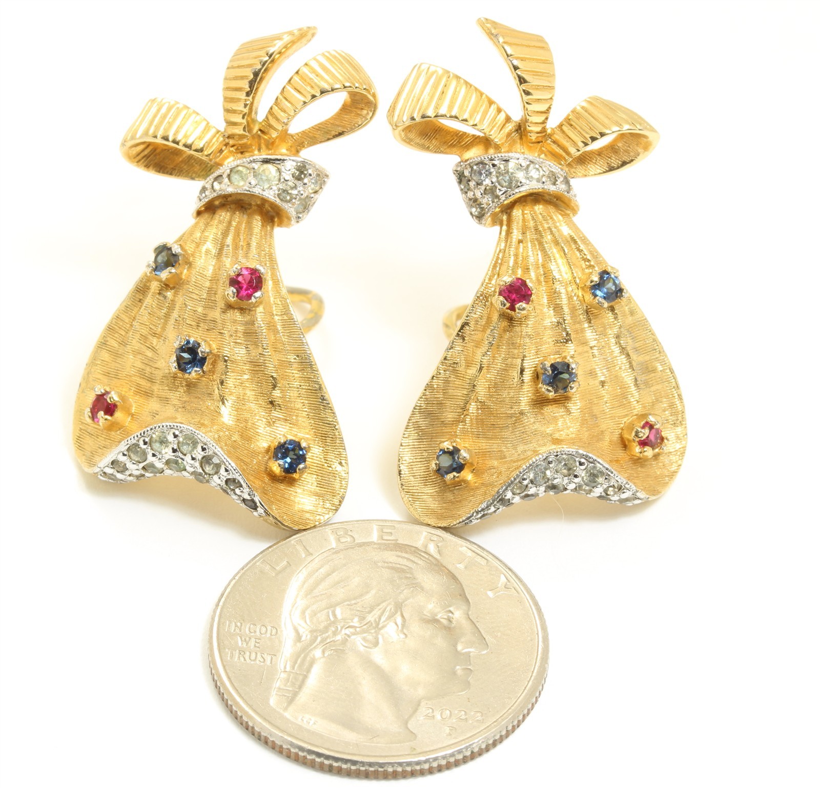 Vintage High End Crystal Rhinestone Art Deco-style Clip Earrings