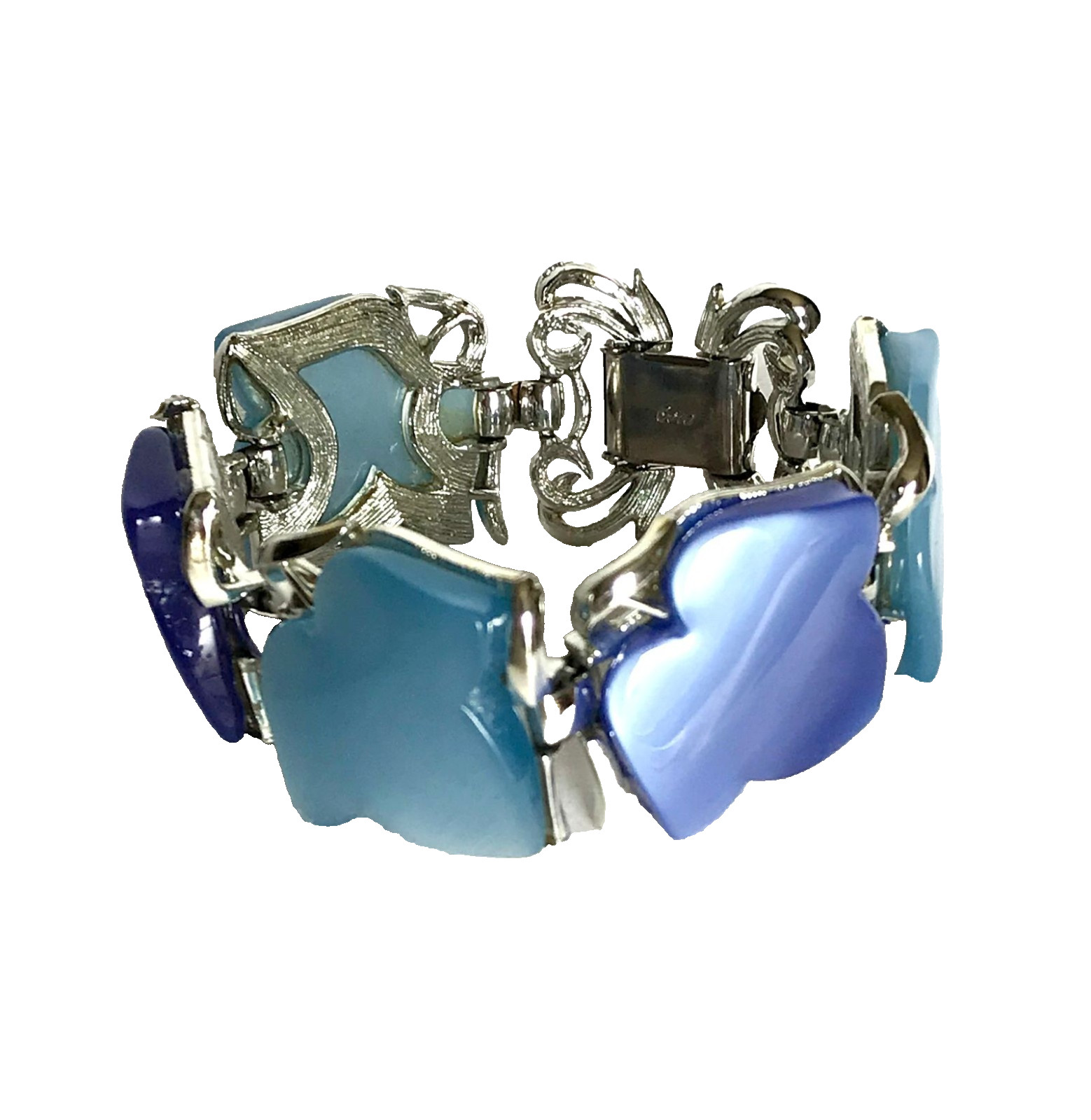 Coro Blue Moonglow Thermoset Lucite Bracelet – Excellent Condition