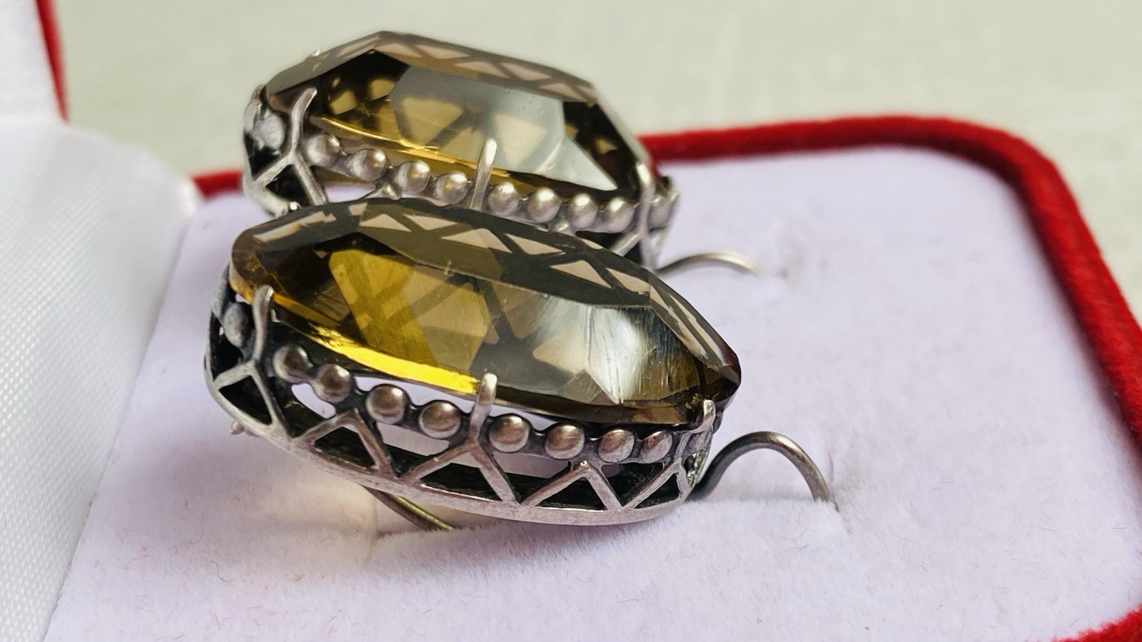 Серьги Крупные СССР серебро 875 звезда 3ФК