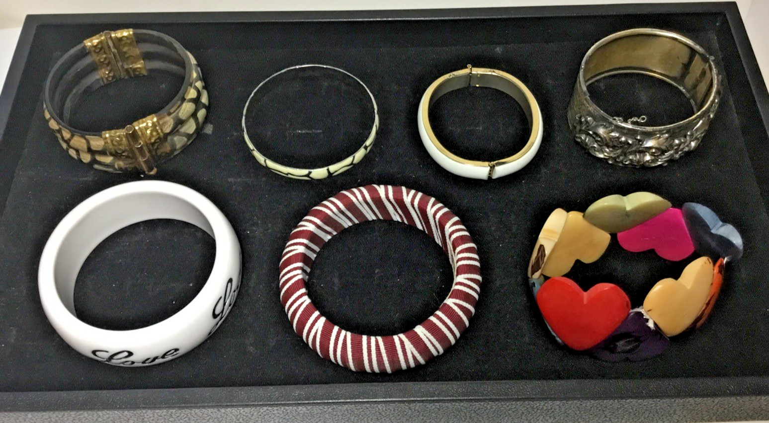 Seven (7) Cuff Bracelets Lot Vintage To Now Jewelry From Estate